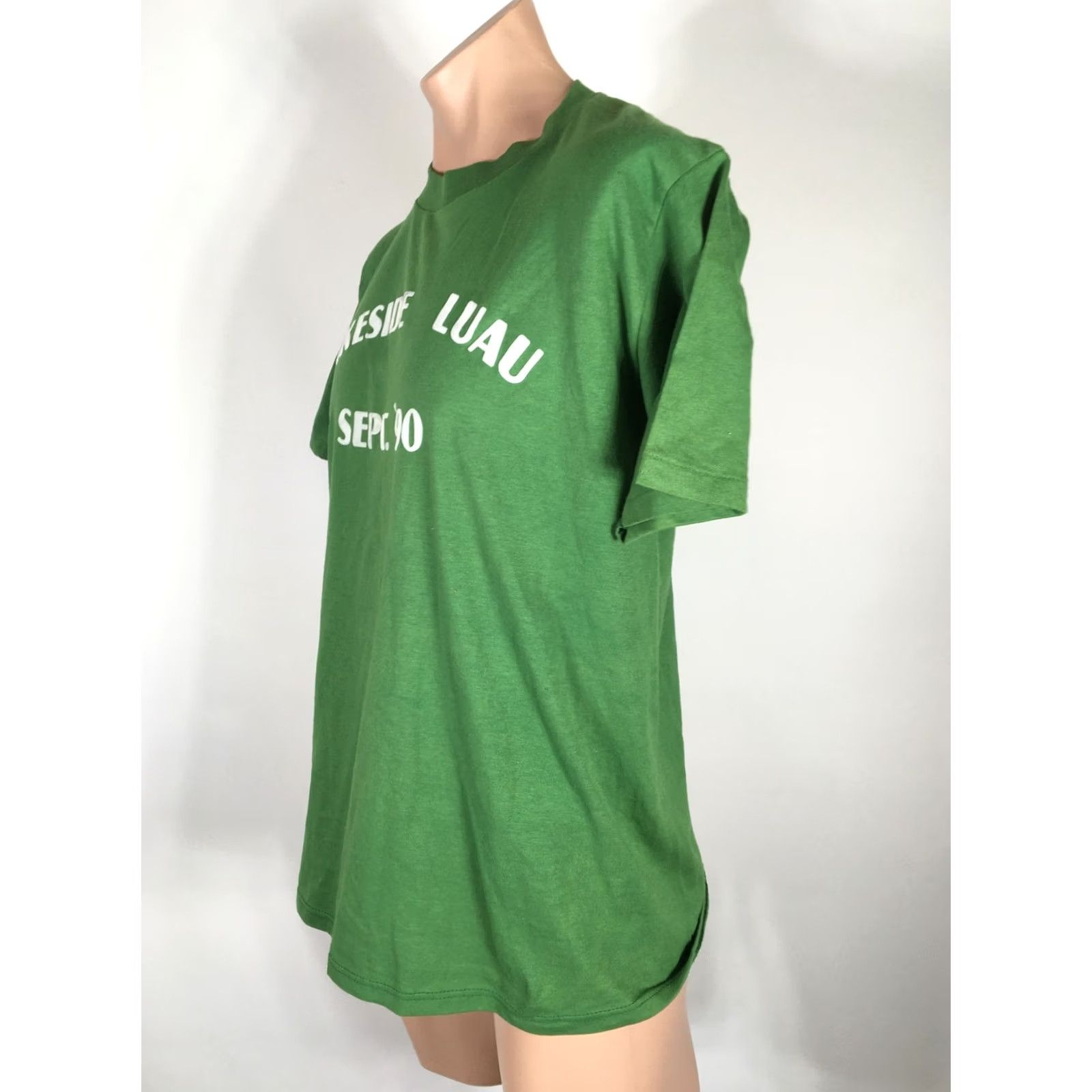 Jerzees VINTAGE JERZEES Shirt Mens XL Green 90s Lakeside Luau Felt Letters Single Stitch Size US XL / EU 56 / 4 - 3 Thumbnail
