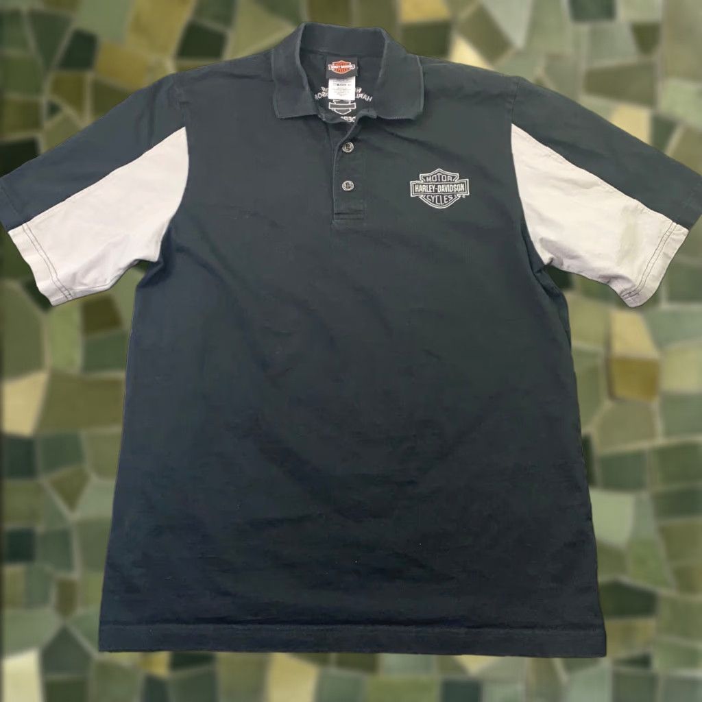 Harley Davidson VINTAGE Harley-Davidson Polo Shirt Mens Medium Black Embroidered 100% Cotton Short Sleeve Vintage Biker Motorcycle Mens M Black Polo Shirt Size US M / EU 48-50 / 2 - 1 Thumbnail