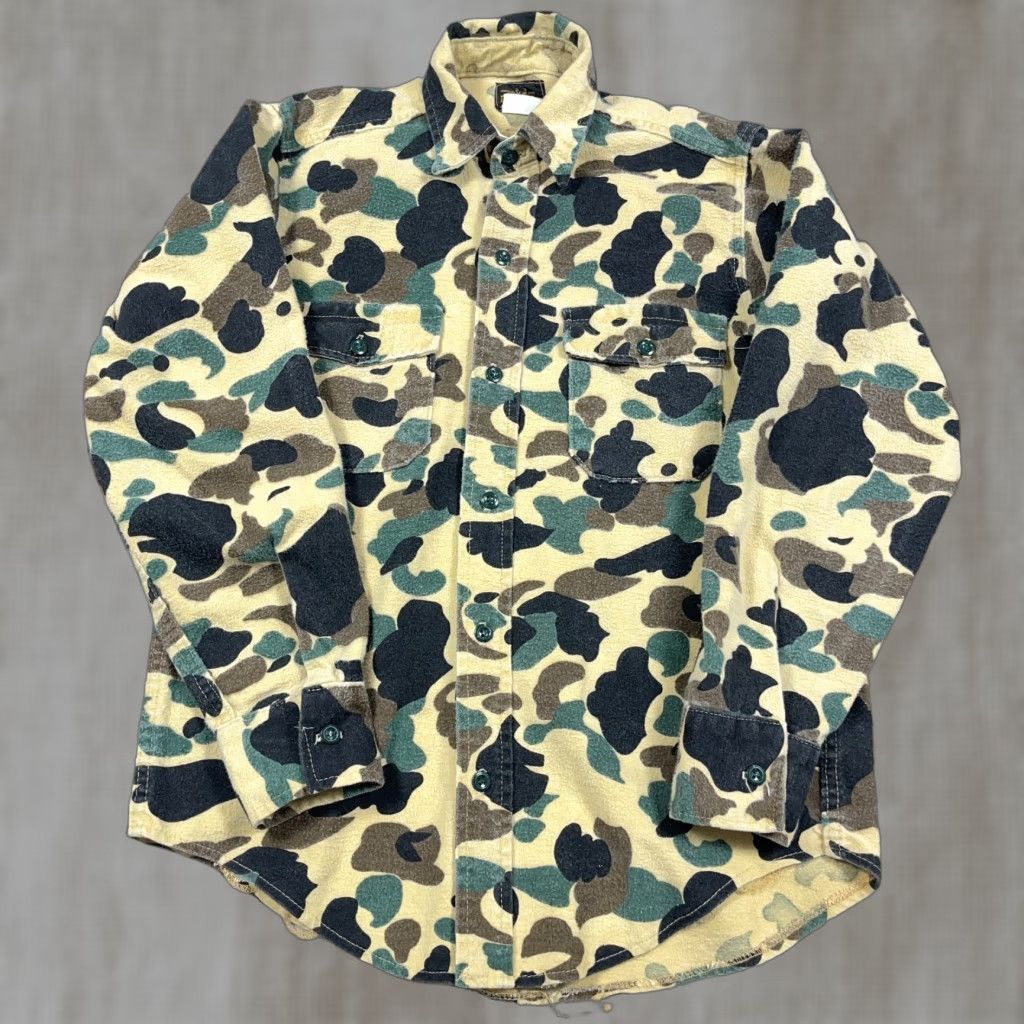 CLOT VINTAGE Deerskin Camo Shirt Men Medium Button Up Chamois Cloth Frog 90s USA Fade Size US M / EU 48-50 / 2 - 1 Thumbnail