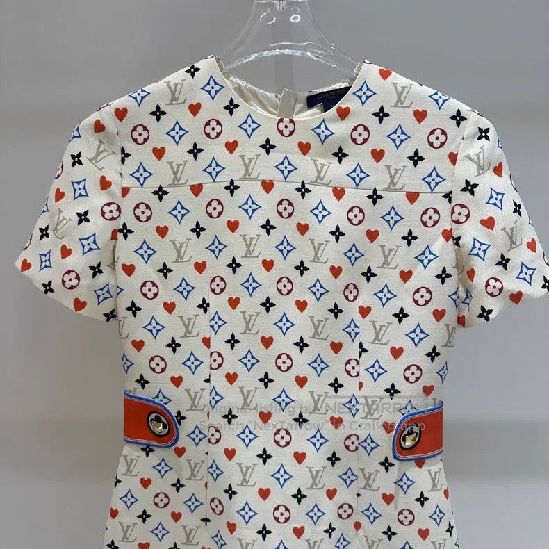 Louis Vuitton Louis Vuitton Cotton wool presbyopic full print dress Size XS / US 0-2 / IT 36-38 - 2 Thumbnail