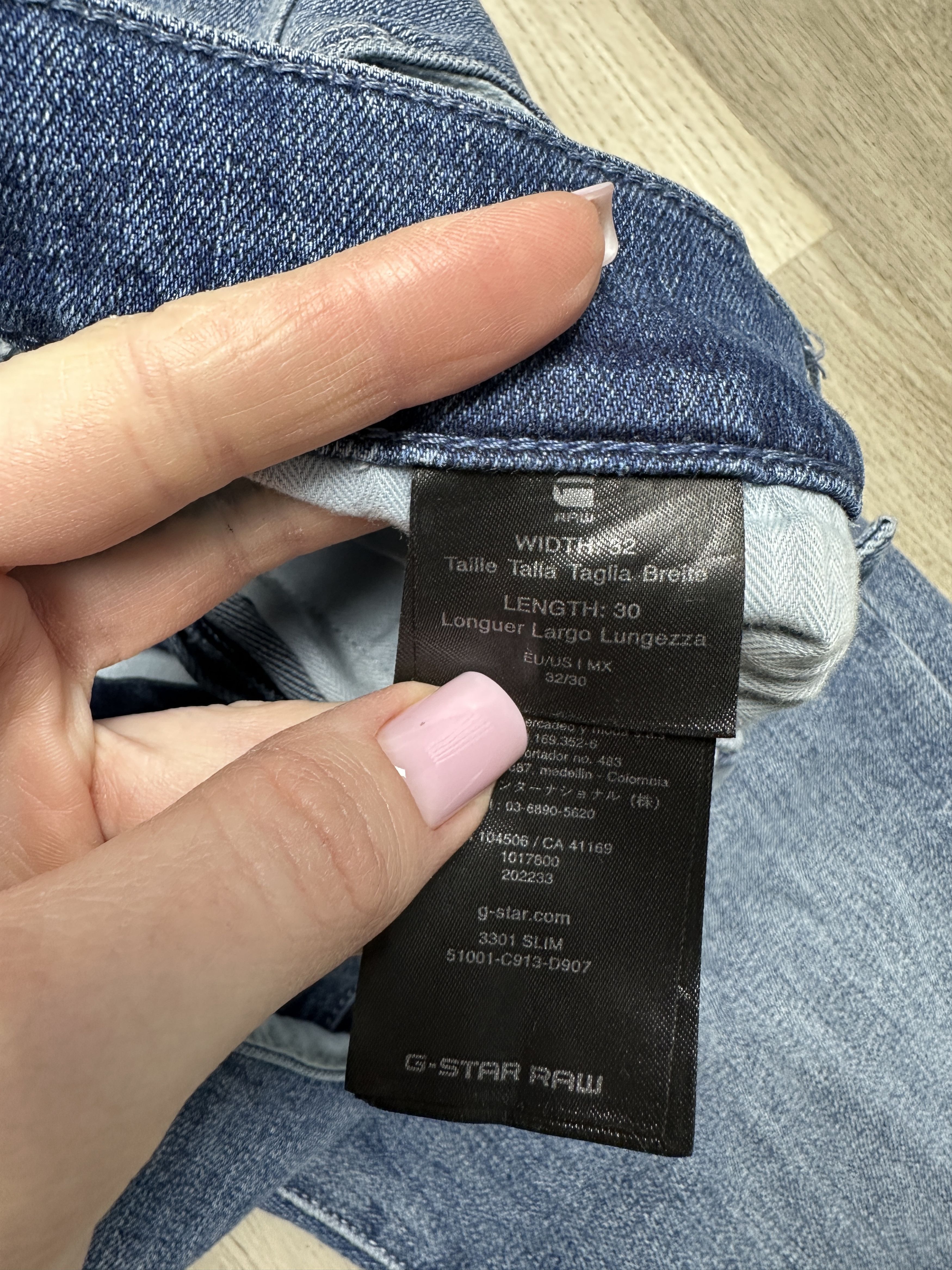 G-Star G Star Raw 3301 Slim Mens Denim Pants Jeans Size US 32 / EU 48 - 5 Thumbnail