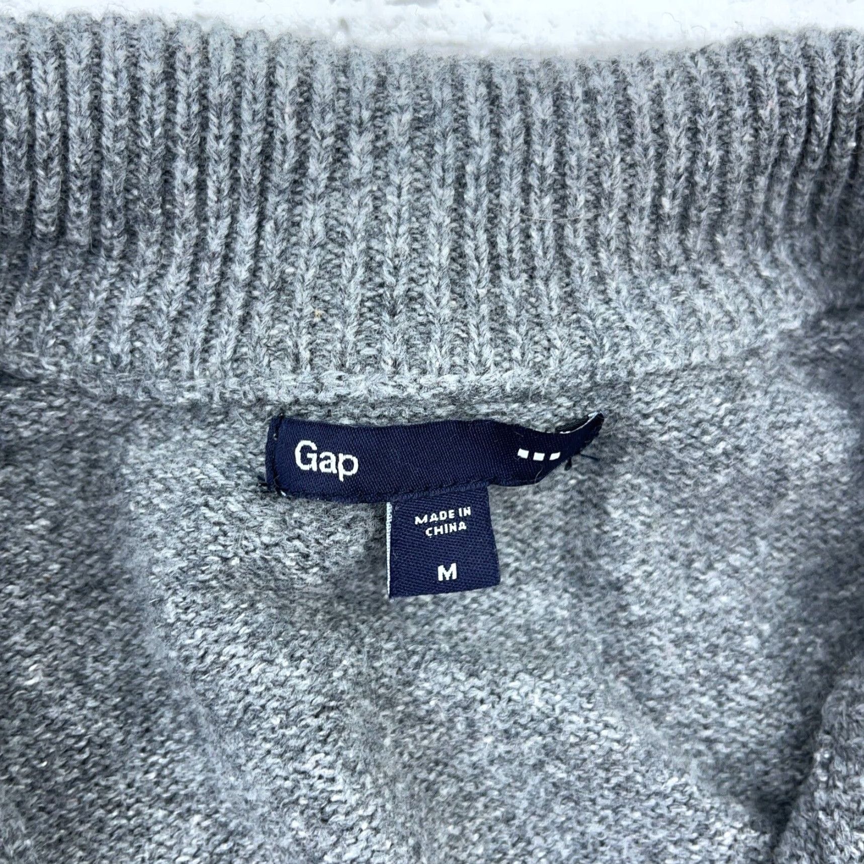 Gap Gap Cardigan Sweater Men Large Gray Diamond Argyle Full Zip Golf Knit 100% Cotton Nylon Wool Reversible All Seasons Size US L / EU 52-54 / 3 - 4 Thumbnail