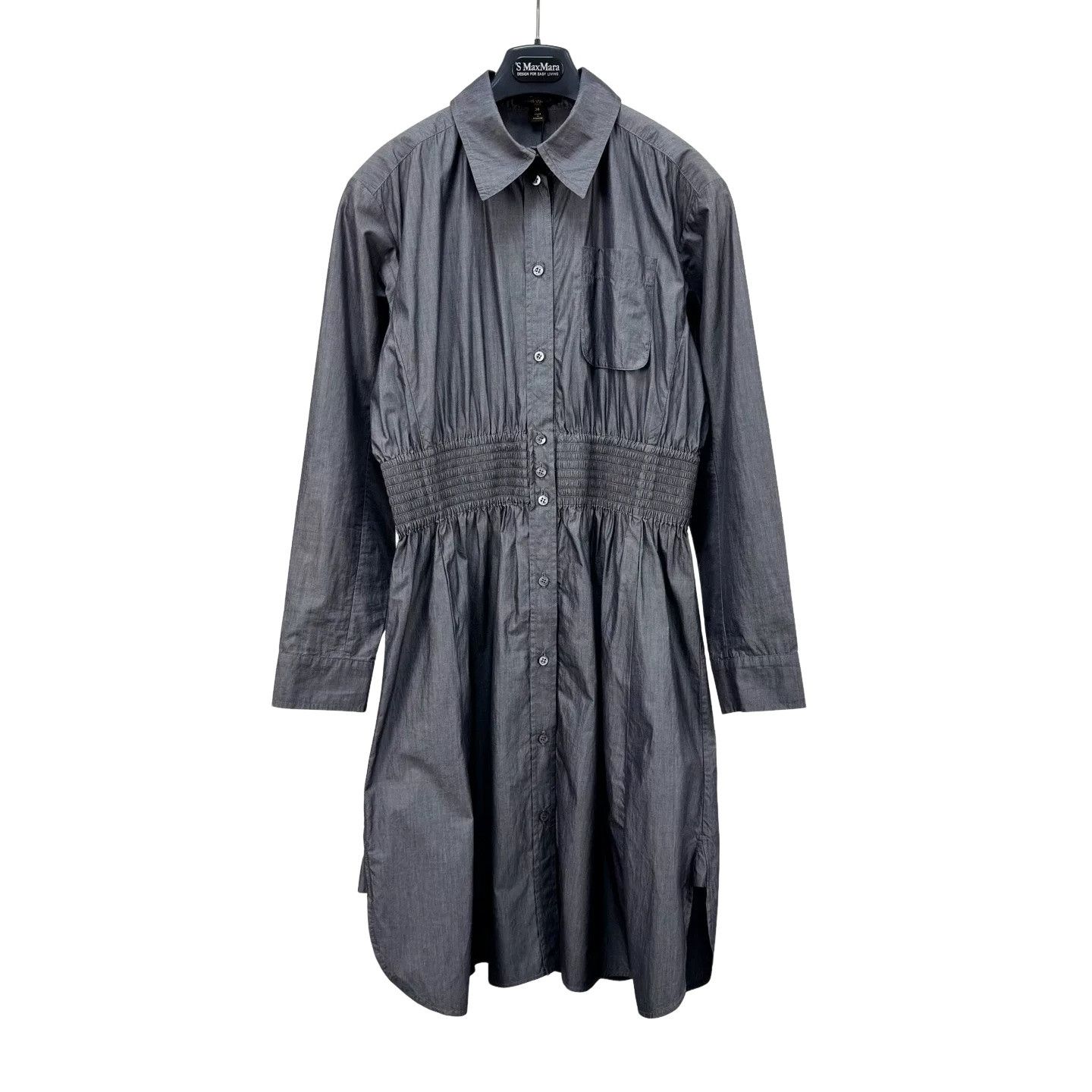Louis Vuitton Louis Vuitton Cotton Silk Gathered Waist Shirtdress Size 36 Size XS / US 0-2 / IT 36-38 - 1 Thumbnail