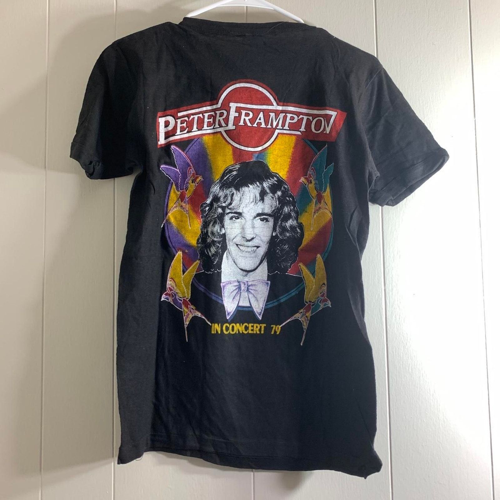 Vintage 1979 PETER FRAMPTON In Concert double sided tee shirt MEDIUM Size US M / EU 48-50 / 2 - 7 Thumbnail