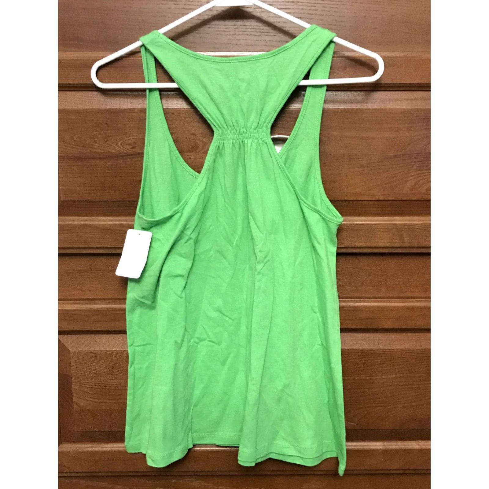 Vintage Boxercraft Tank Women S Green Racerback Sleeveless Scoop Neck Casual Basic 100% Cotton NWT Small Lightweight Summer Size S / US 4 / IT 40 - 2 Thumbnail