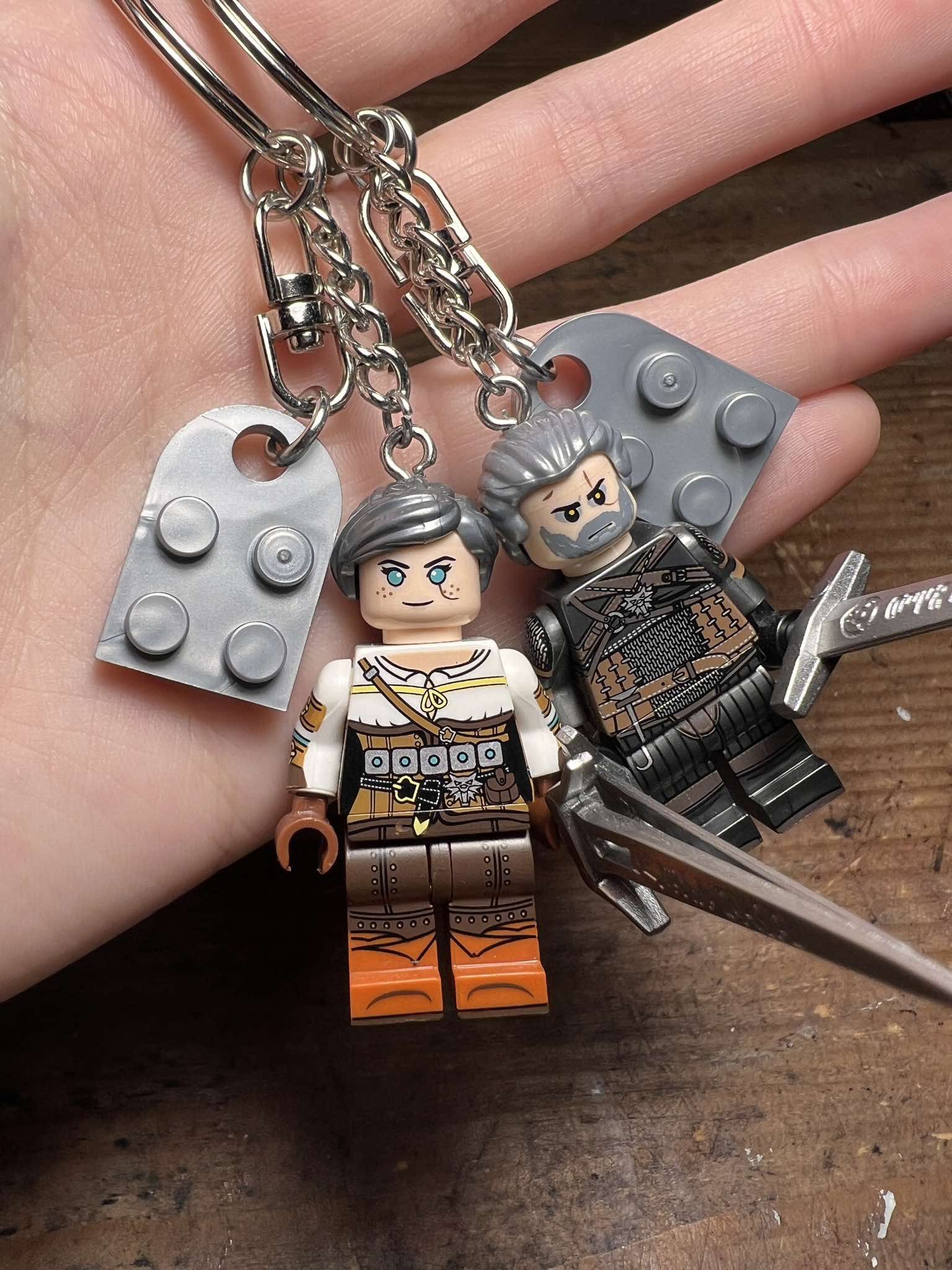Cartoon Network Witcher 3 irritated minifigure keychain custom handmade Size ONE SIZE - 1 Thumbnail
