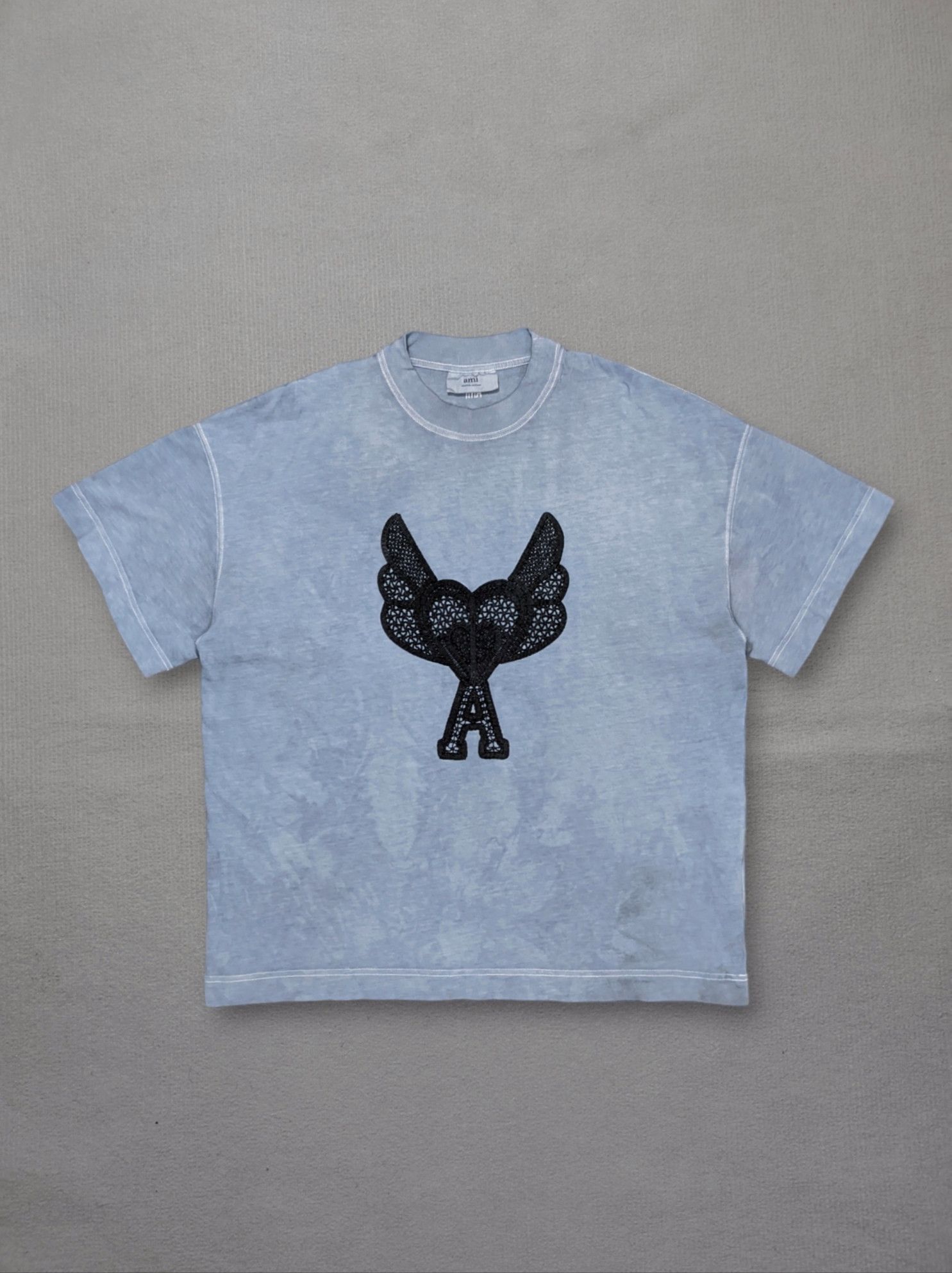 AMI AMI Lace Detail T-shirt Tie-dye Effect Size US M / EU 48-50 / 2 - 1 Thumbnail
