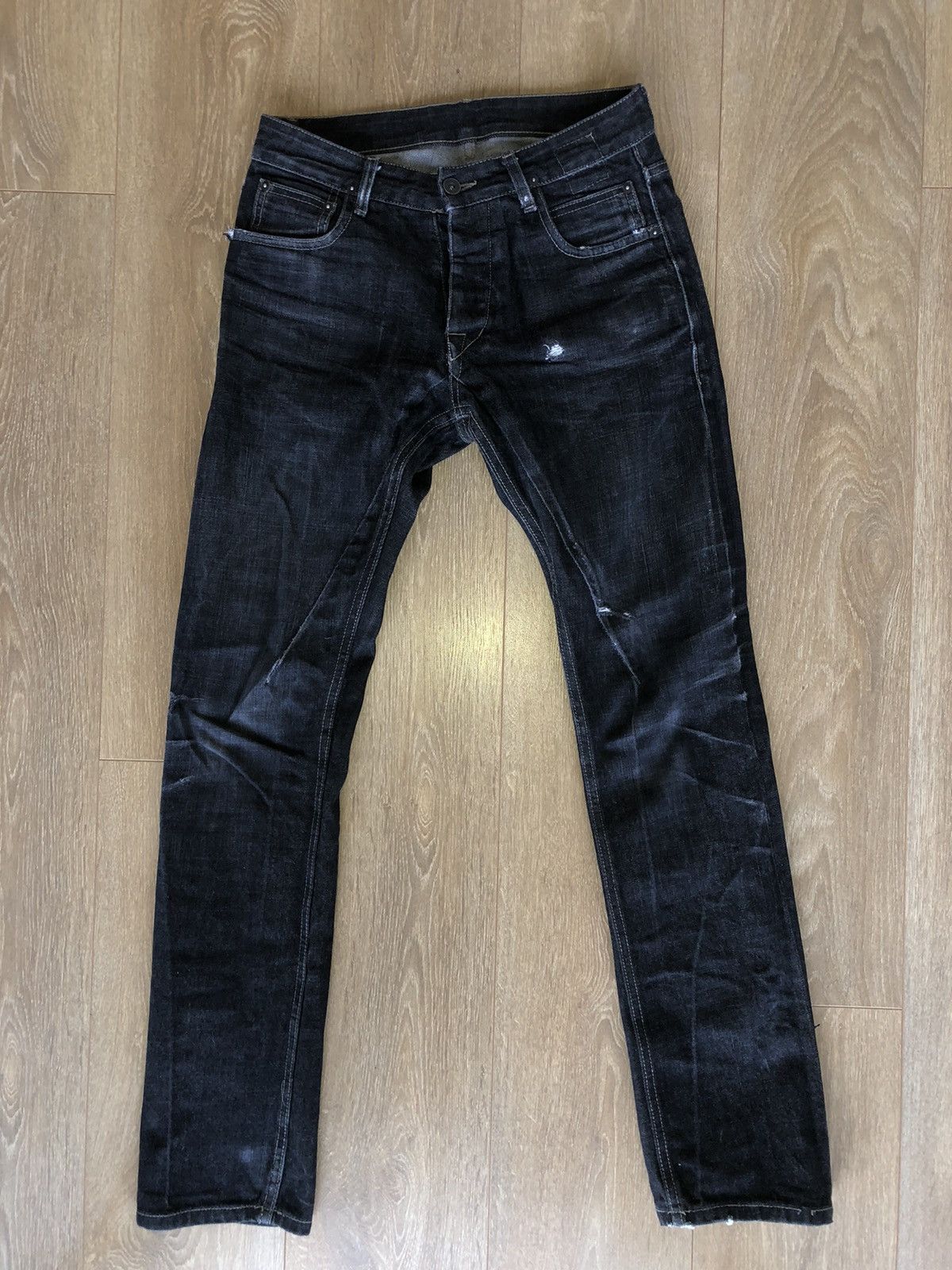 image of Rick Owens - Detroit Denim Size 29 - Unwashed Black, Men's