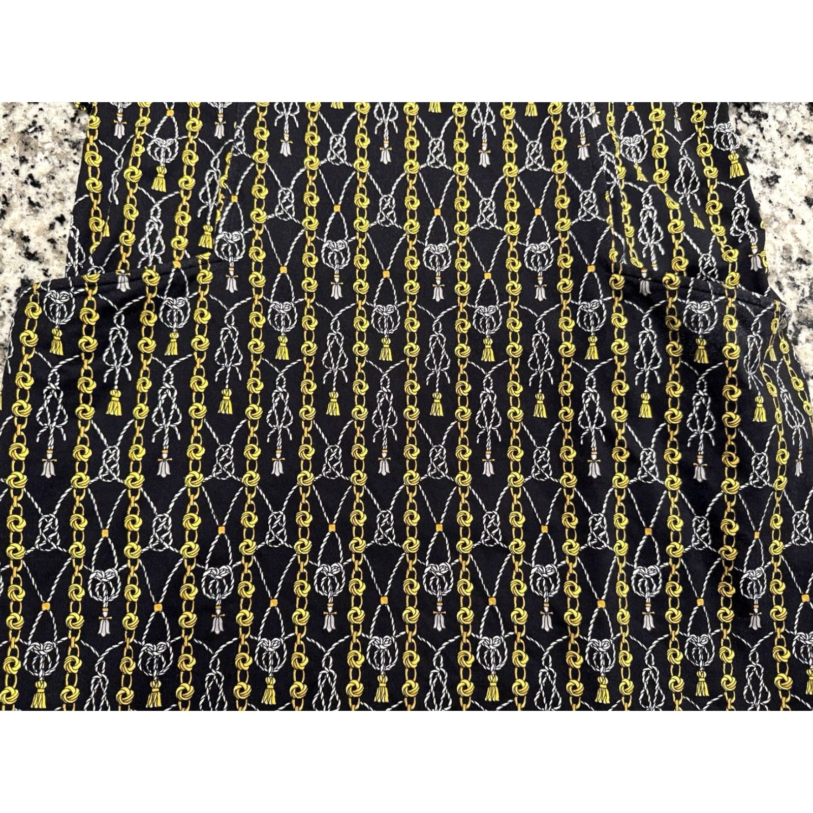 J.McLaughlin J. McLaughlin Catalyst Catalina Knot Chain Print Dress Womens M Pockets Knee Length Multicolor 3/4 Sleeve Sheath Medium Womens Size M / US 6-8 / IT 42-44 - 5 Thumbnail