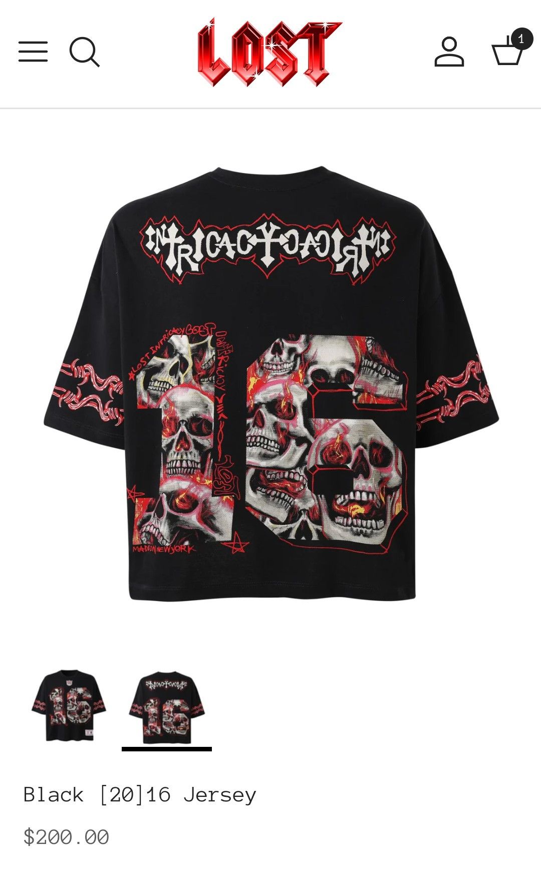 LOST INTRICACY LOST INTRICACY 2016 BLACK JERSEY Size US M / EU 48-50 / 2 - 2 Thumbnail