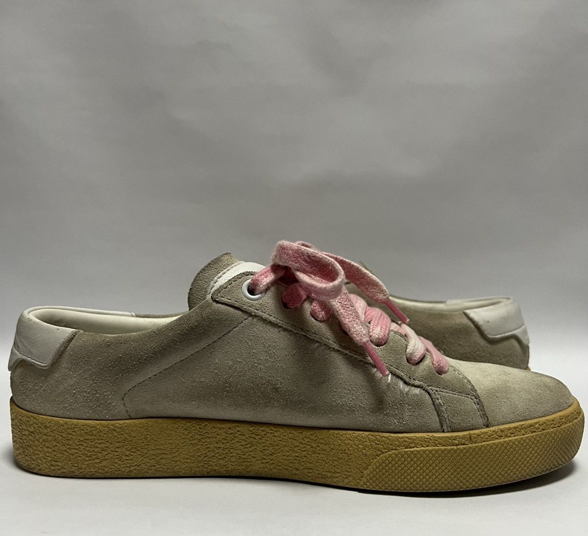 Saint Laurent Paris Saint Laurent Wmns Court Classic SL-06 Optic White Fluo Pink Size US 6 / IT 36 - 8 Thumbnail