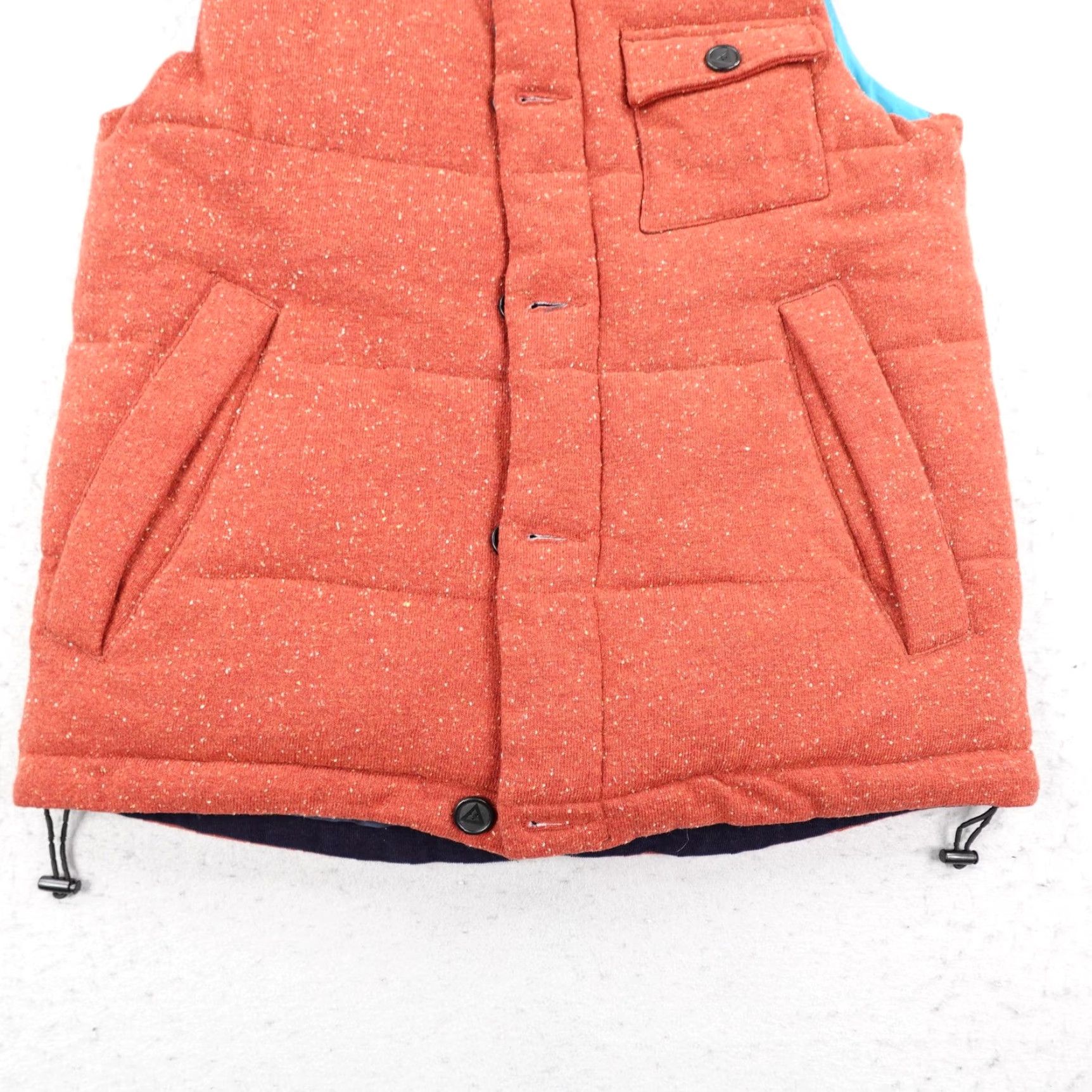 Vintage Graniph Vest Men Medium Orange Wool Blend Quilted Insulated Puffer Gillet Zip Up Size US M / EU 48-50 / 2 - 3 Thumbnail