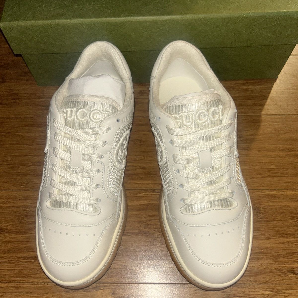 Gucci Gucci MAC80 Low Top Leather Skateboard Sneakers Size US 4.5 / IT 34.5 - 3 Thumbnail