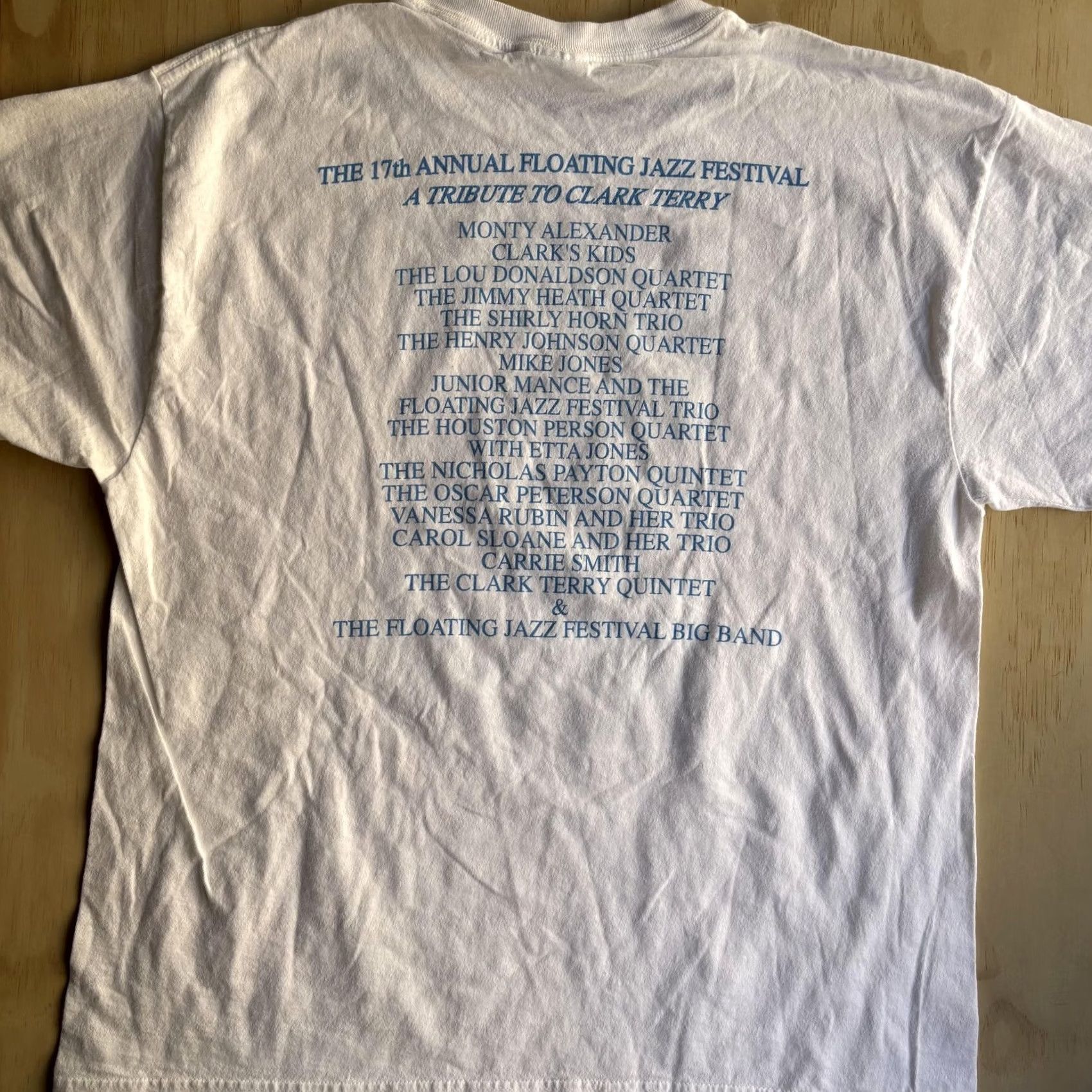 Delta VINTAGE 1999 QE2 JAZZ FESTIVAL Delta Shirt Mens XL White Crew Tee T-Shirt Size US XL / EU 56 / 4 - 5 Thumbnail