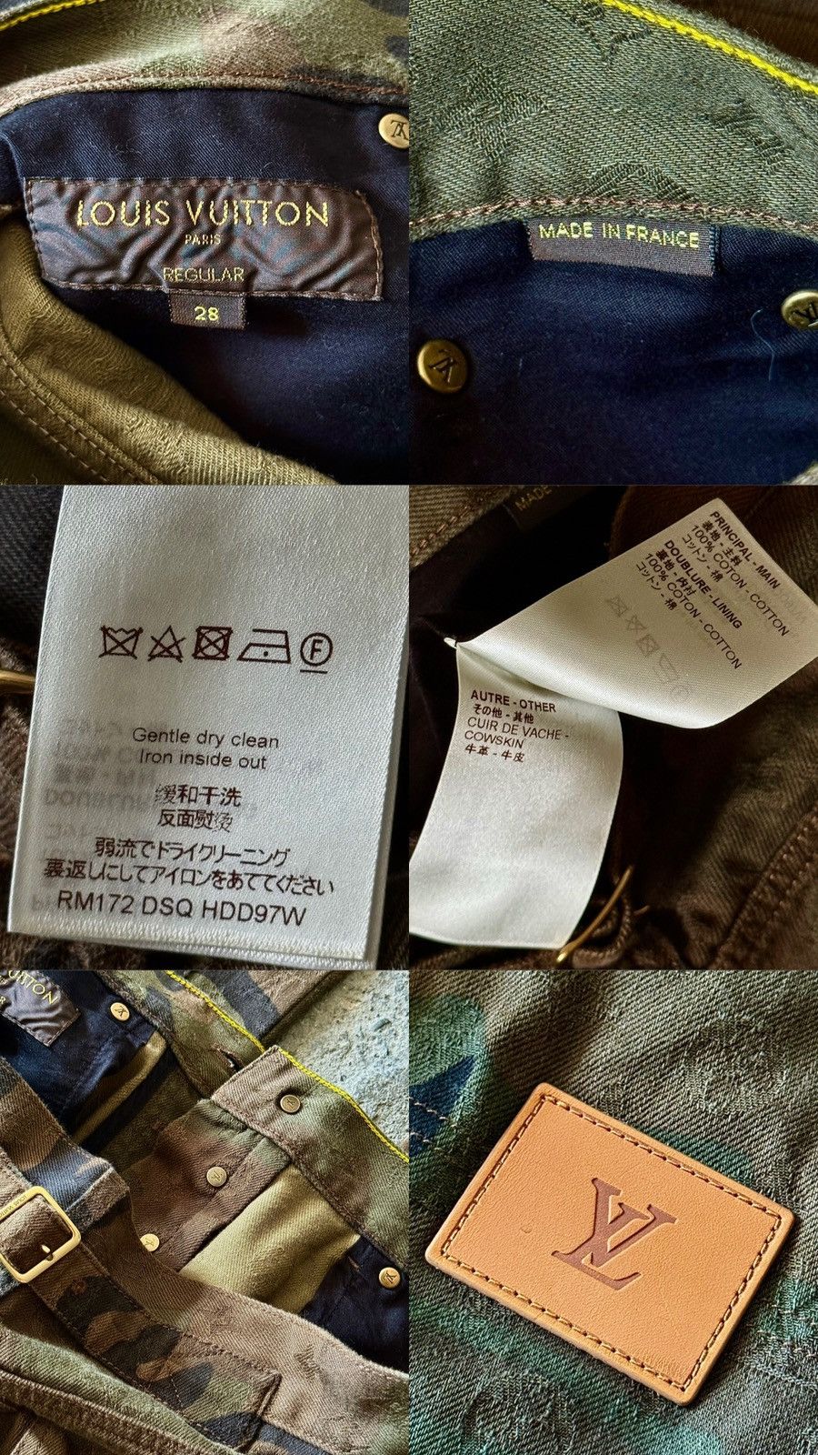 Louis Vuitton × Supreme Louis Vuitton - Supreme -SS16- Jacquard Camo Carpenter Jeans Size US 30 / EU 46 - 20 Thumbnail