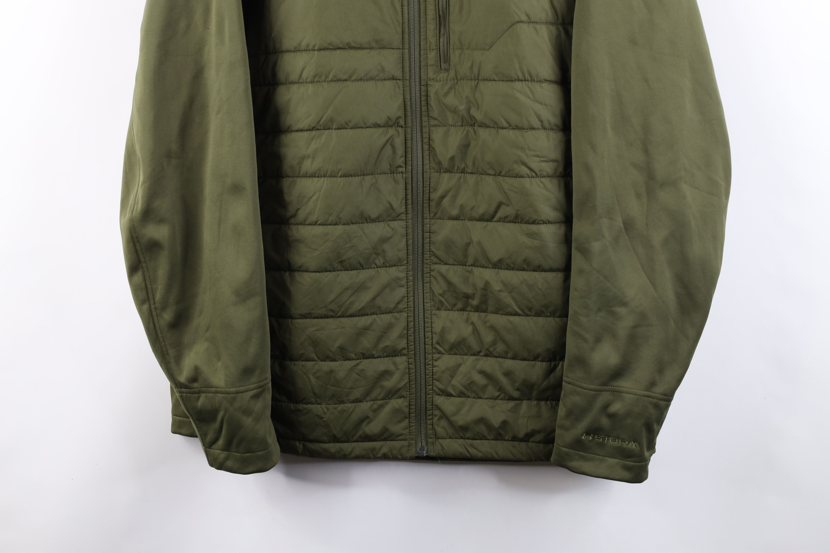 Under Armour × Vintage Under Armour Storm Infrared Cold Gear Hooded Jacket Green Size US L / EU 52-54 / 3 - 3 Thumbnail