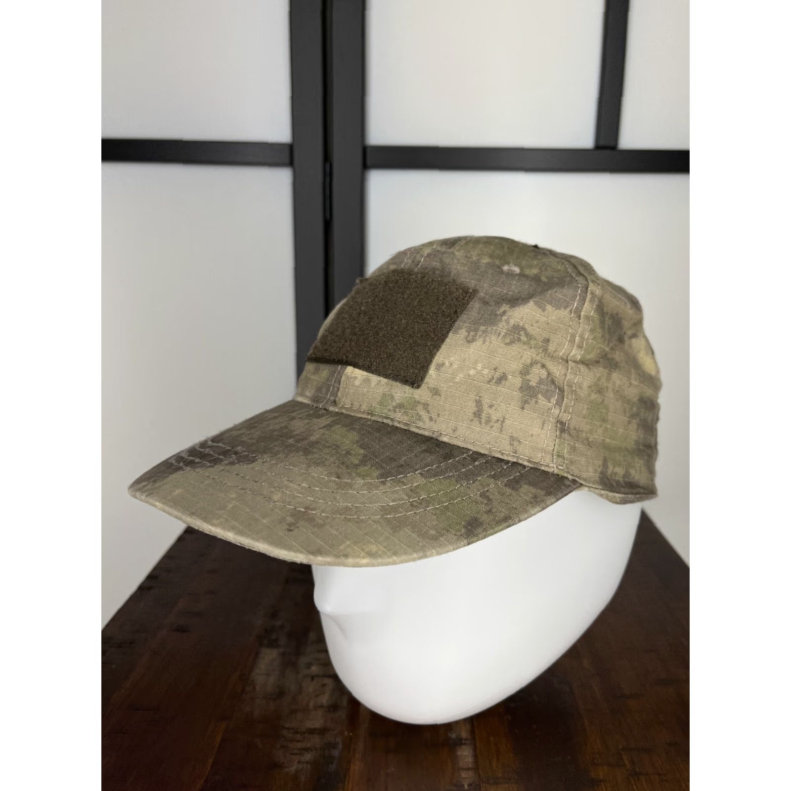 Vintage HAT Cap Hat Beige Brown Desert Camo Tactical Adjustable Hook Loop Patches One Size Men Cotton Polyester Twill Baseball Cap Size ONE SIZE - 4 Thumbnail