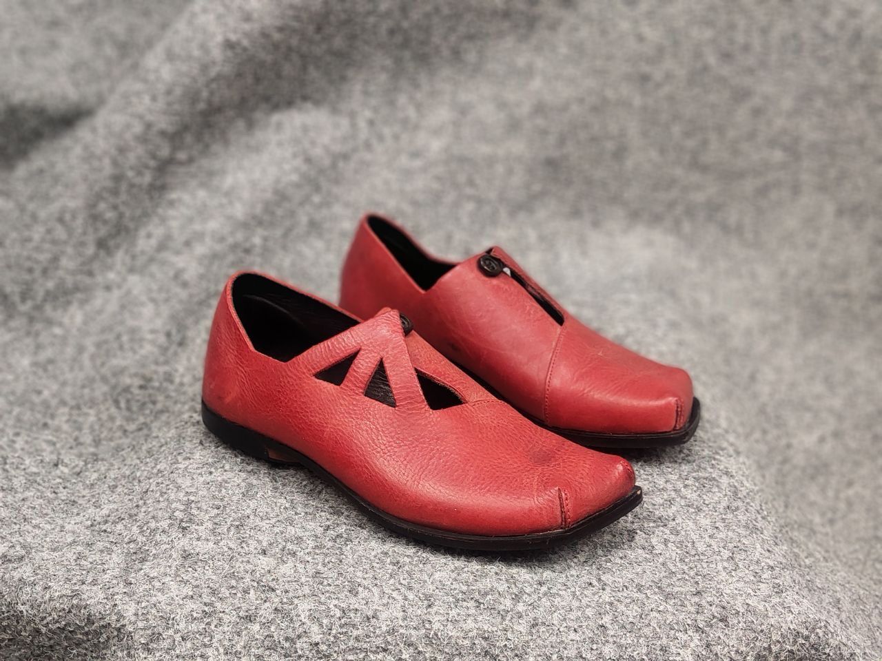 CYDWOQ Cydwoq Handmade Design Leather Sandals Shoes Custom Red Size US 7 / IT 37 - 5 Thumbnail