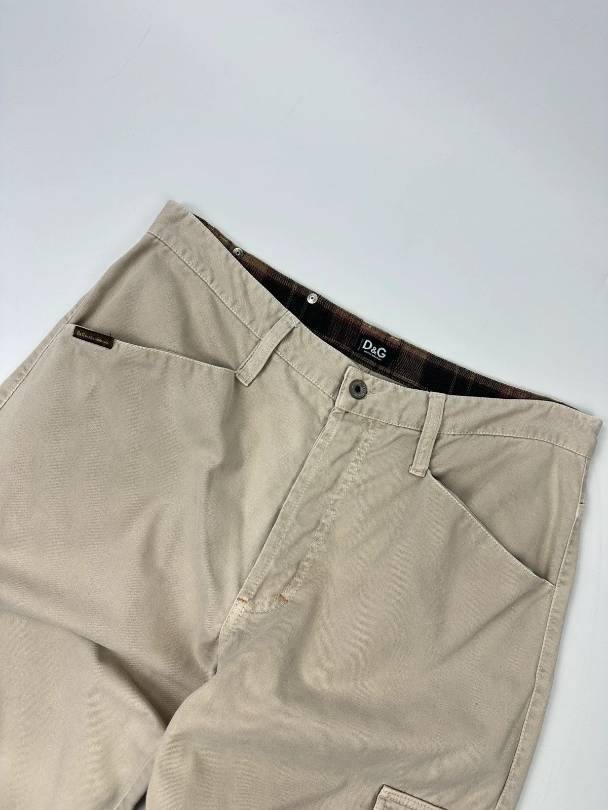 Dolce & Gabbana Dolce & Gabbana 00’s Beige Cargo Wide Legs Pants Size US 26 / EU 42 - 2 Thumbnail