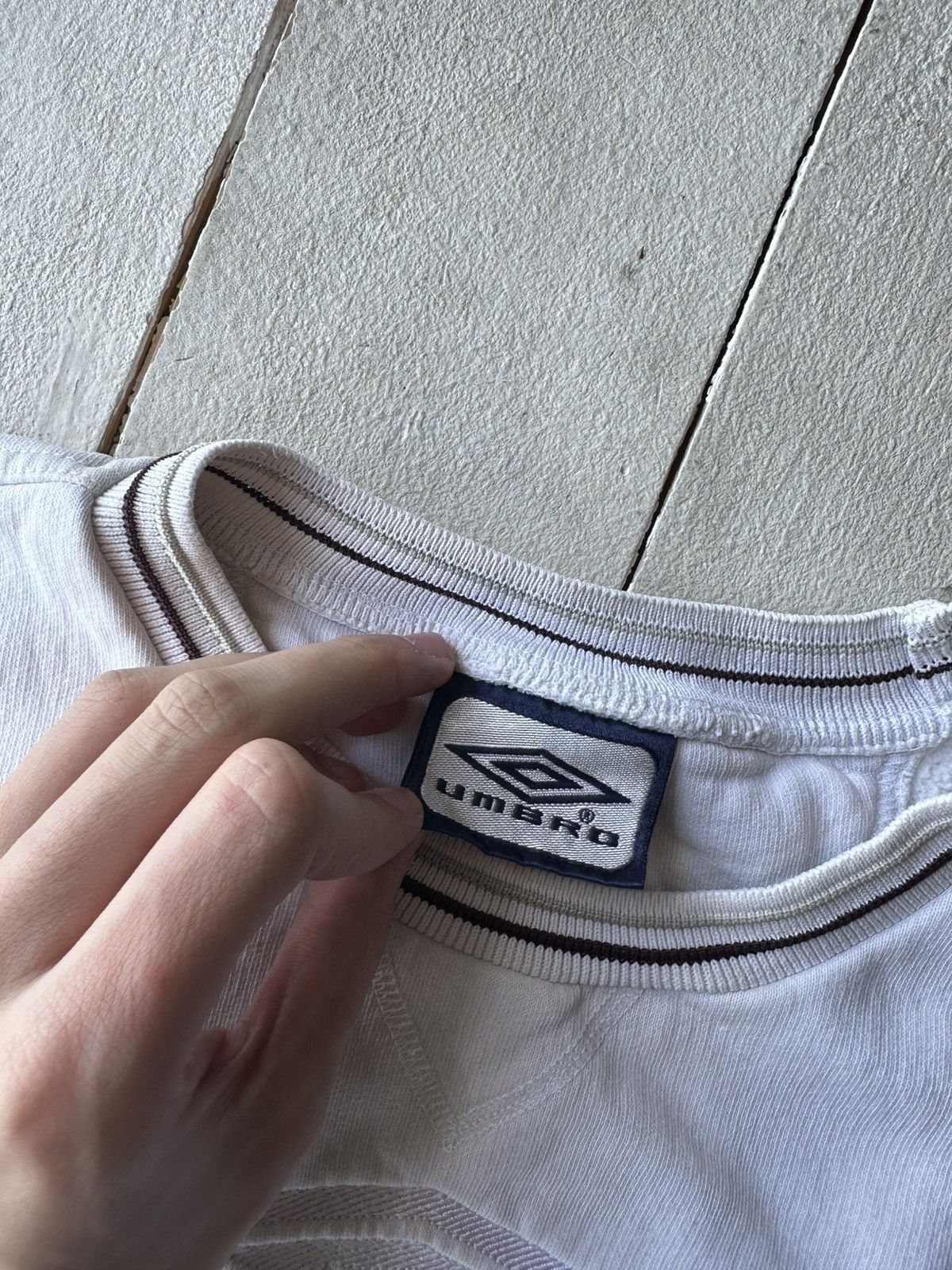 Umbro × Vintage 🚨90s UMBRO Big Logo WHITE Oversized Sweatshirt y2k rare Size US M / EU 48-50 / 2 - 11 Thumbnail