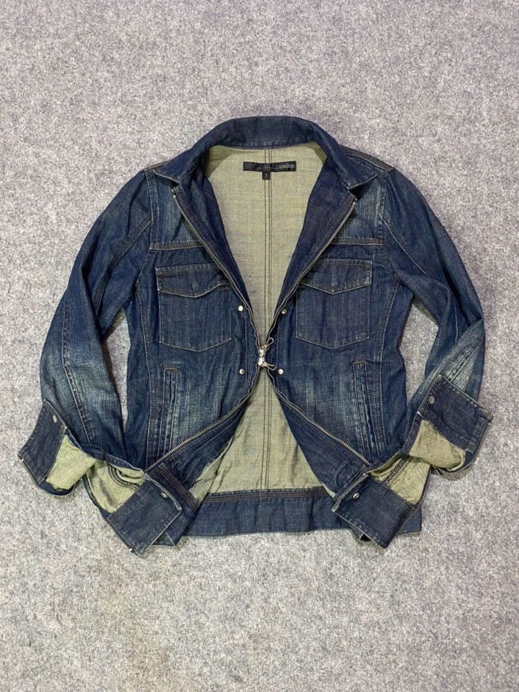 If Six Was Nine Vintage Shclussel Japan Bondage Denim Jacket Size US M / EU 48-50 / 2 - 1 Thumbnail