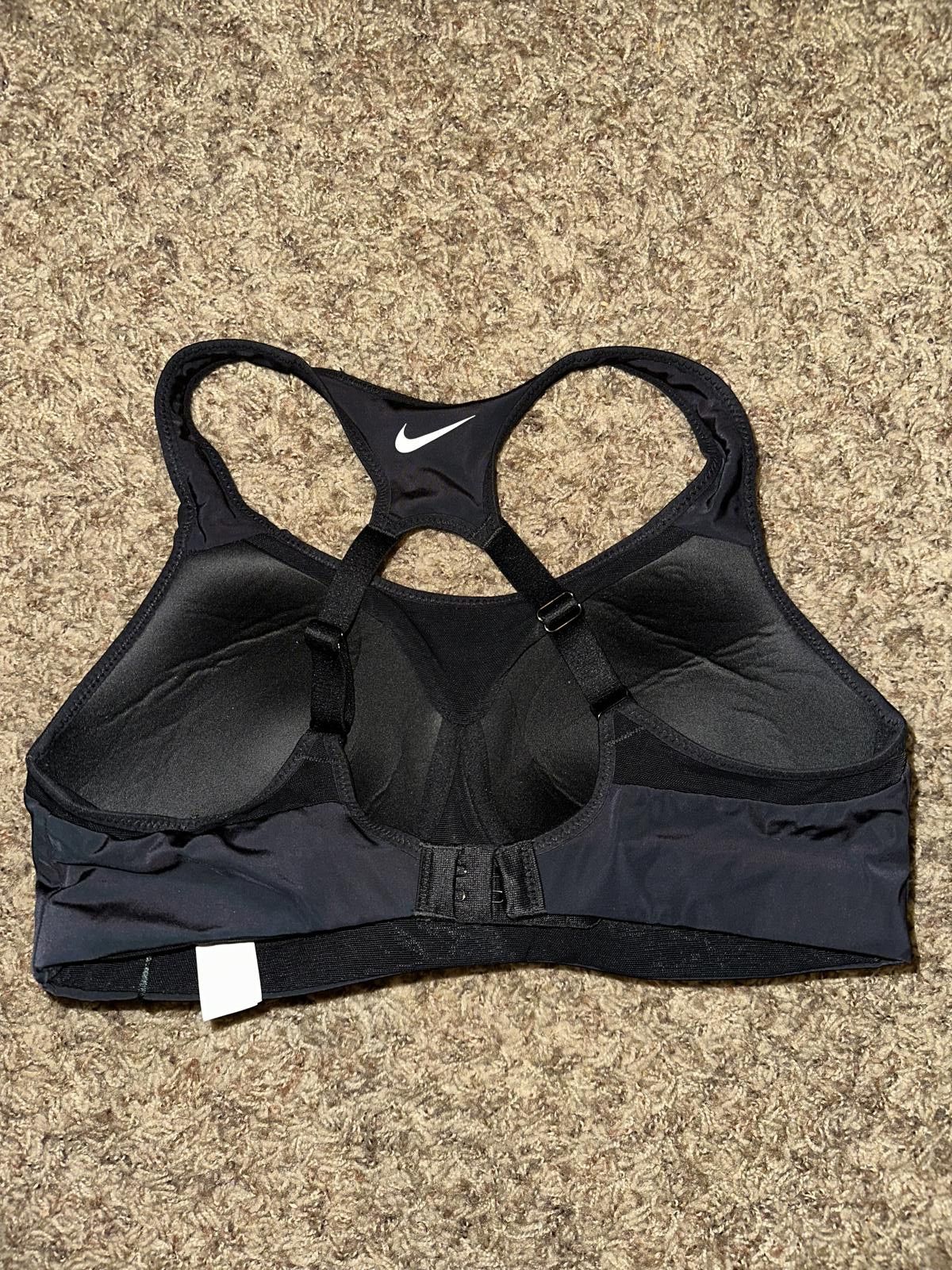 Nike Nike Sportswear Alpha Black/White Women's Sports Bra Size ONE SIZE - 6 Thumbnail