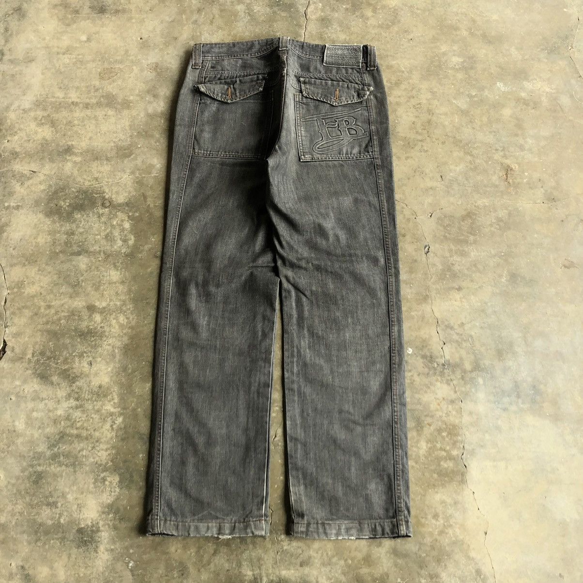 Fubu Vintage Fubu Collection Washed Jeans Pants Charcoal Y2k Size US 34 / EU 50 - 8 Thumbnail