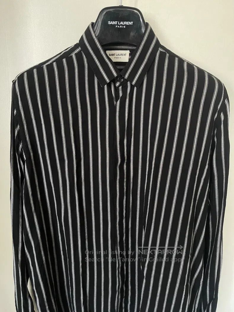 Saint Laurent Paris Saint Laurent Paris size 39 Striped Shirt Size US L / EU 52-54 / 3 - 3 Thumbnail