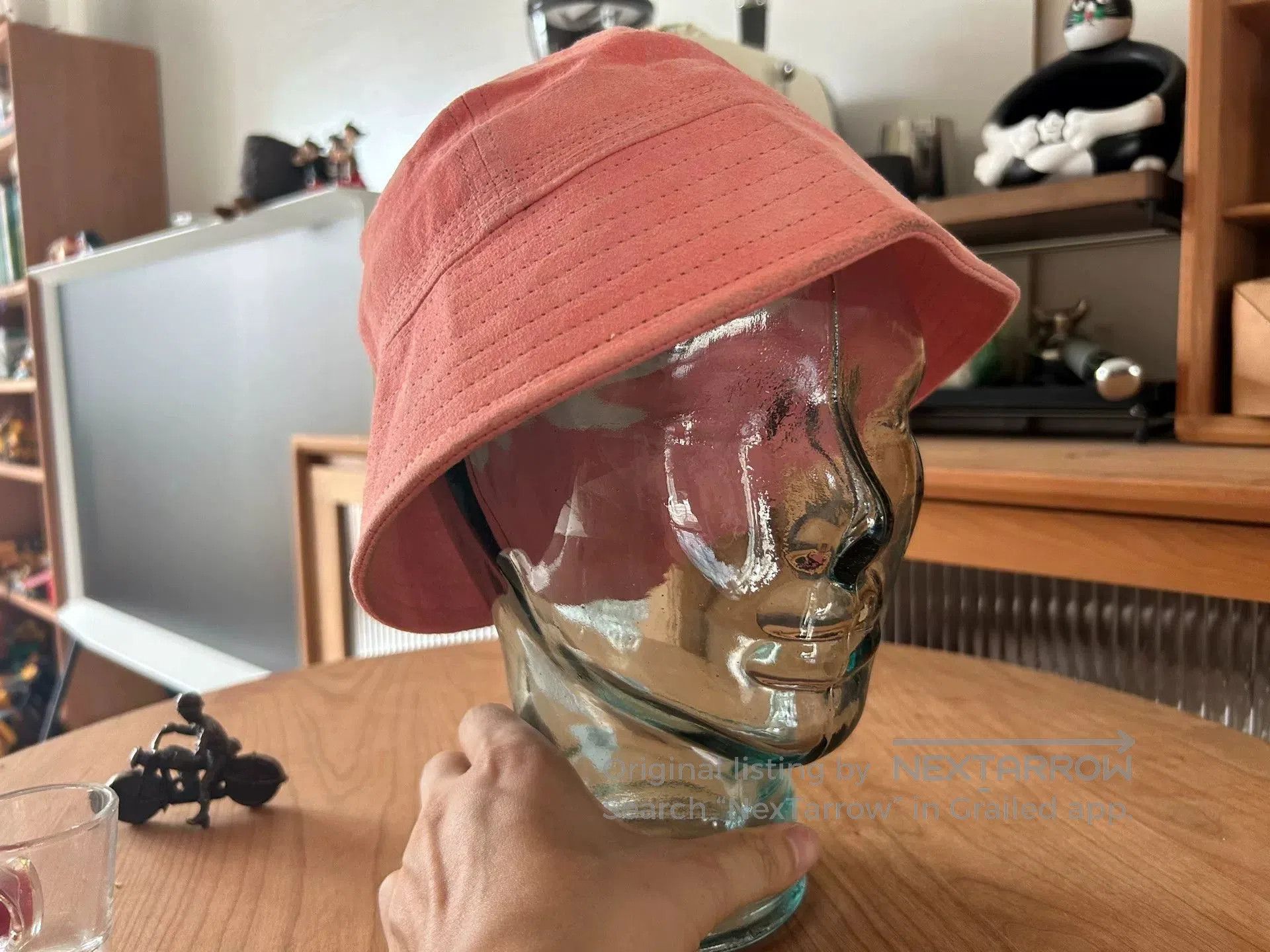 Hender Scheme pink suede bucket hat for all genders. Size ONE SIZE - 5 Thumbnail