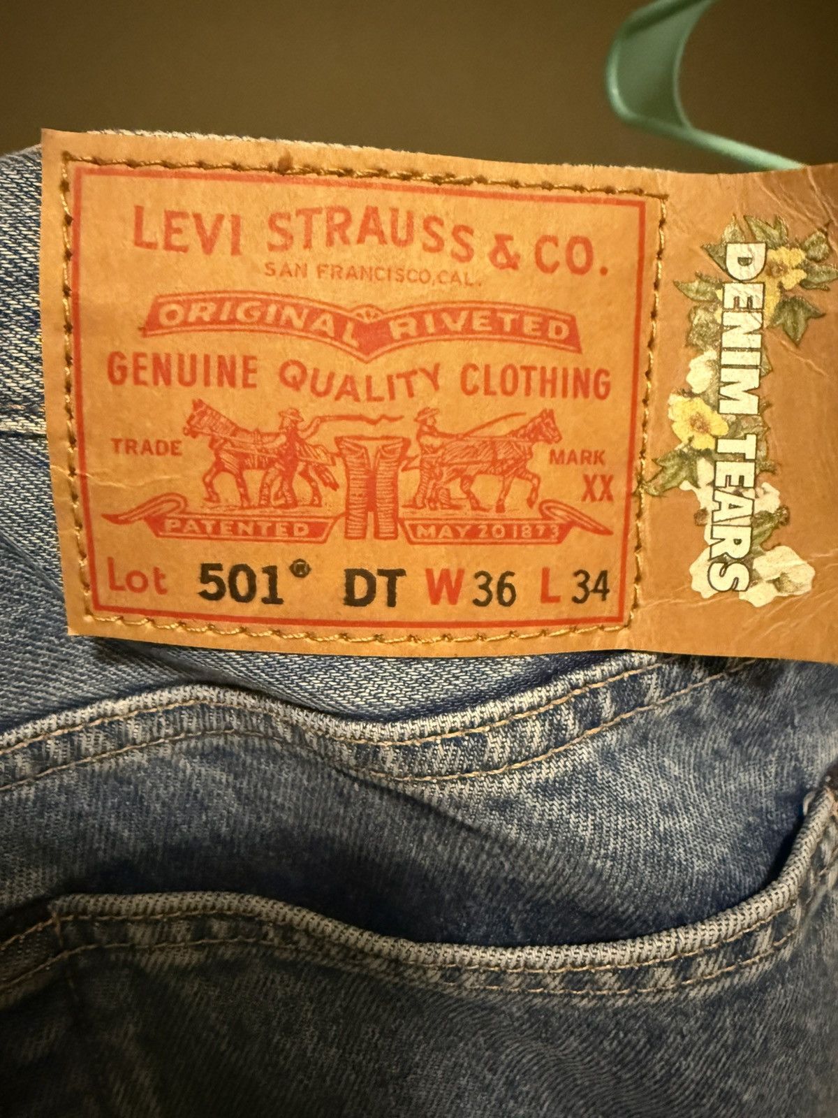DENIM TEARS Denim Tears x Levi’s Cotton Wreath Jeans Size US 36 / EU 52 - 3 Thumbnail