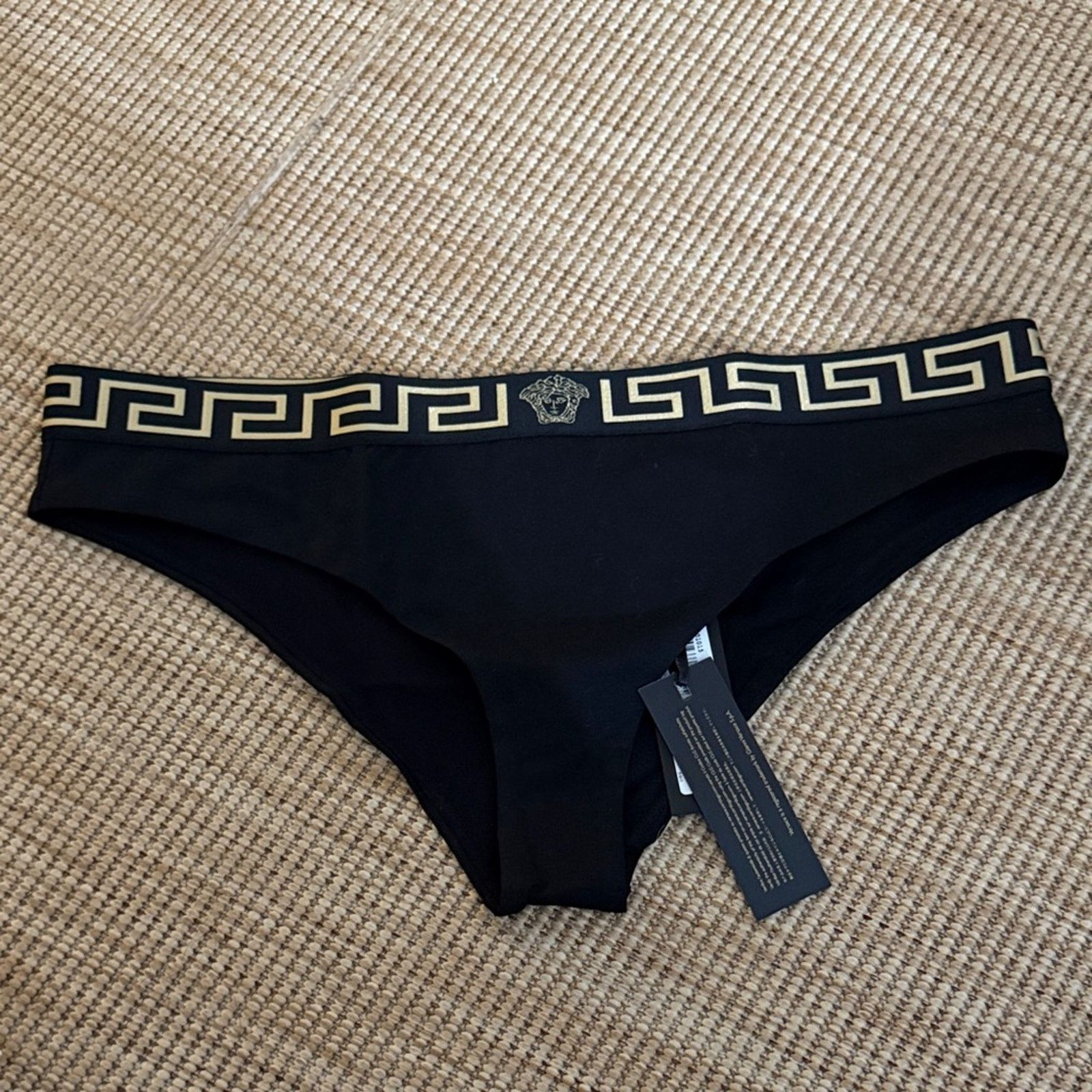 Versace NWT Versace Black Briefs with Gold Greek Key Size L Size ONE SIZE - 1 Thumbnail