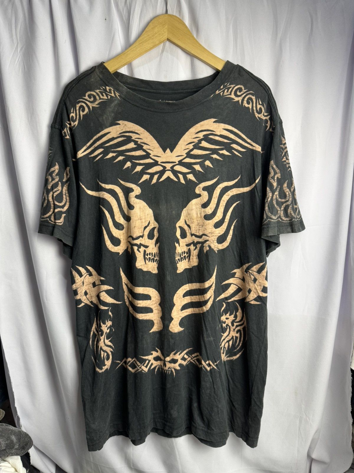 Affliction Skulls Tribal Affliction Styled Tees Faded Size US L / EU 52-54 / 3 - 1 Thumbnail