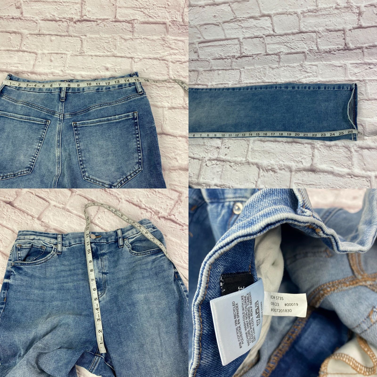 Express Express Jeans Womens 90s Slim Size L Short High Rise Straight Jeans Stretch Size 36" / US 14 / IT 50 - 8 Thumbnail
