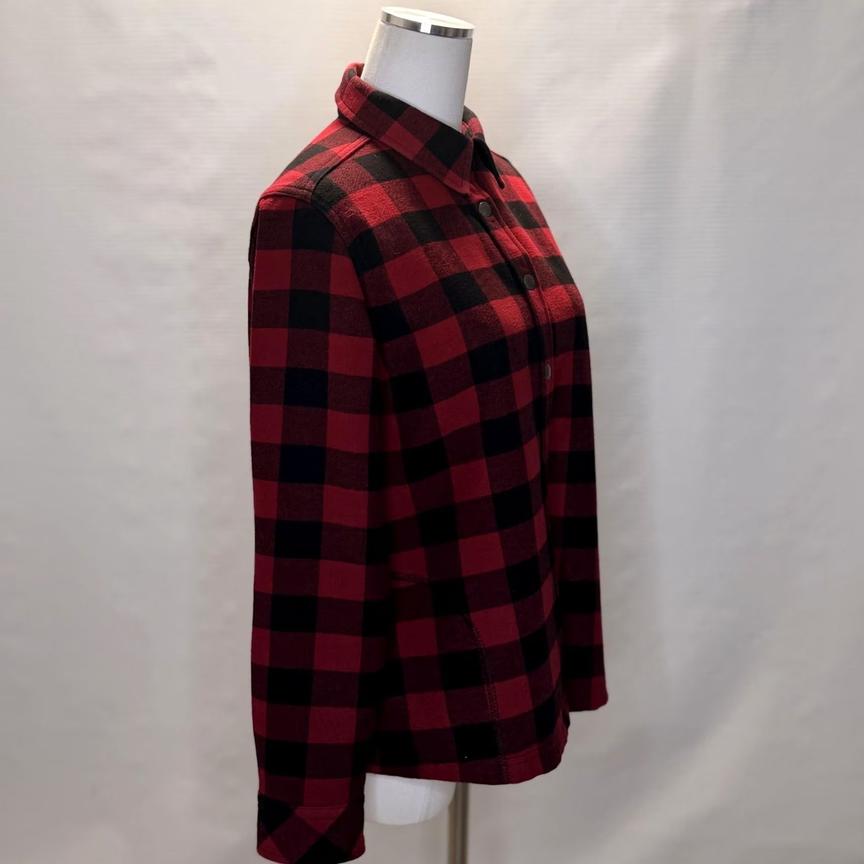 Orvis Orvis Jacket Womens L Red Black Buffalo Plaid Snap Front Lined Flannel Shirt Jacket Casual Outdoor Womens Regular Size L/E0 Size L / US 10 / IT 46 - 2 Thumbnail