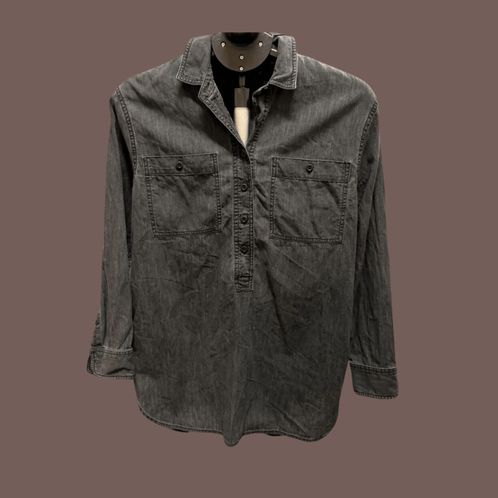 Madewell VTG Cotton Pullover | Madewell Washed Gray | Oversized Fit Size S / US 4 / IT 40 - 1 Thumbnail