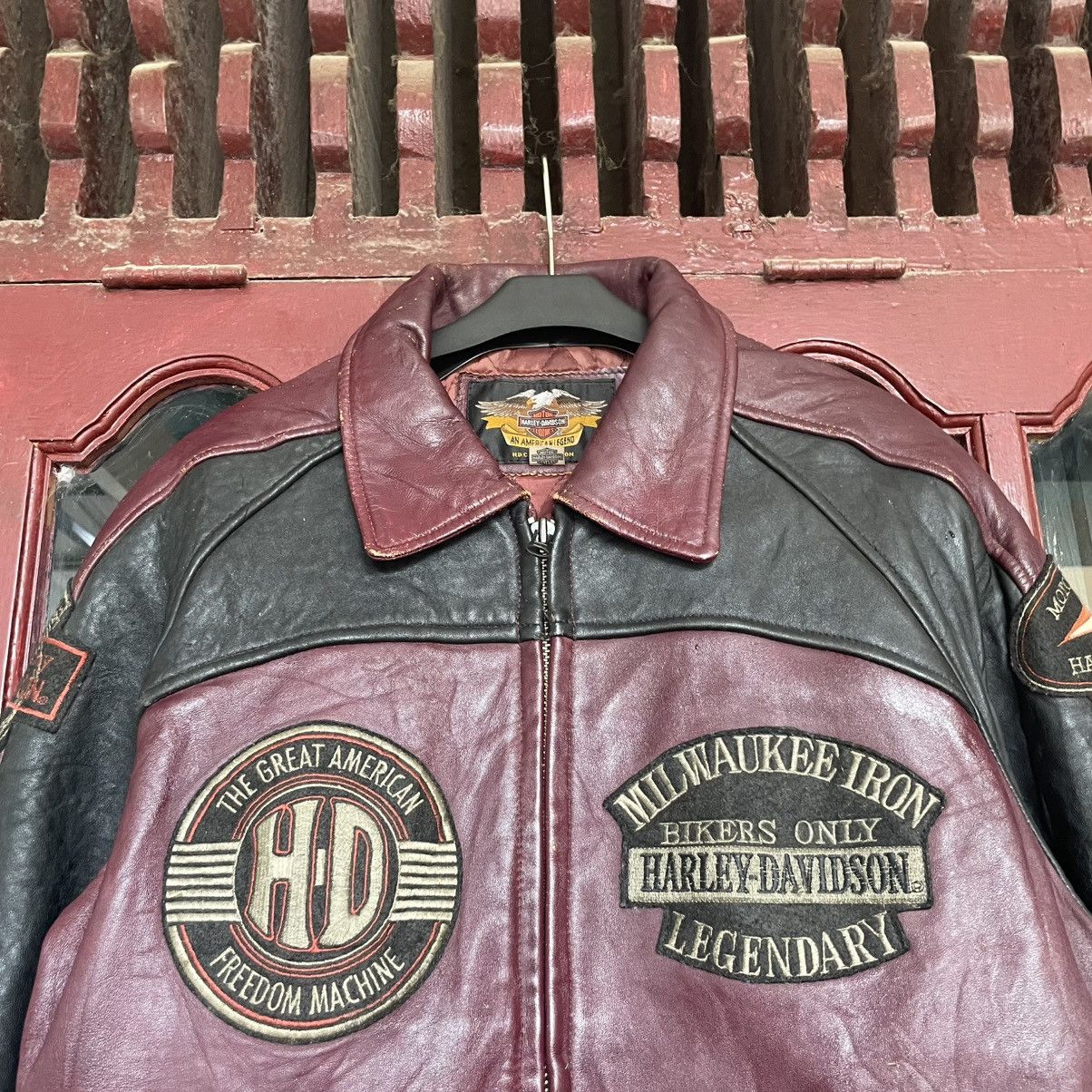 Harley Davidson Harley Davidson 90s - Vintage Leather Racing Jacket Size US M / EU 48-50 / 2 - 4 Thumbnail
