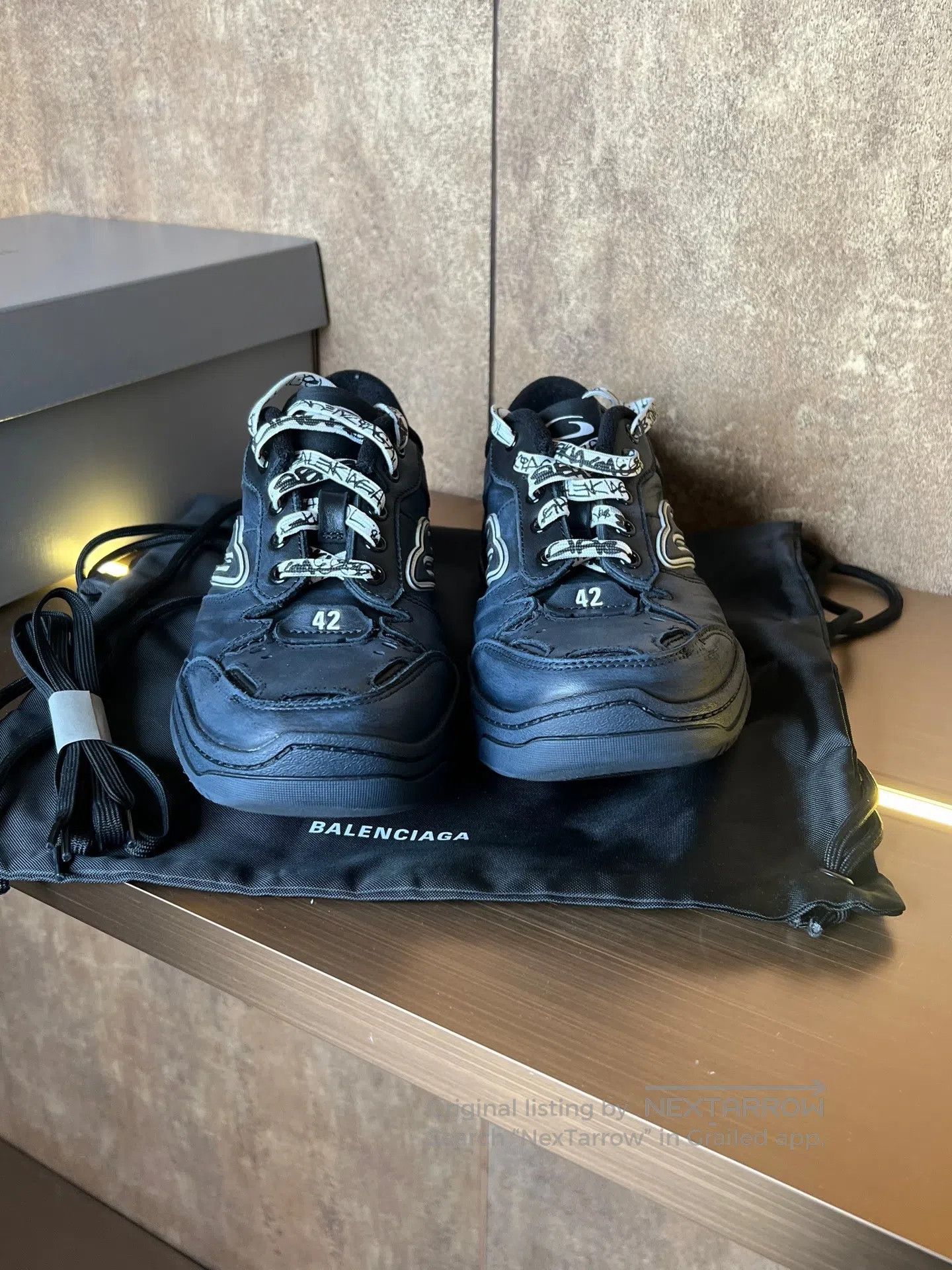 Balenciaga Balenciaga Black Hamptons Sneakers| Size US 9 / EU 42 - 4 Thumbnail