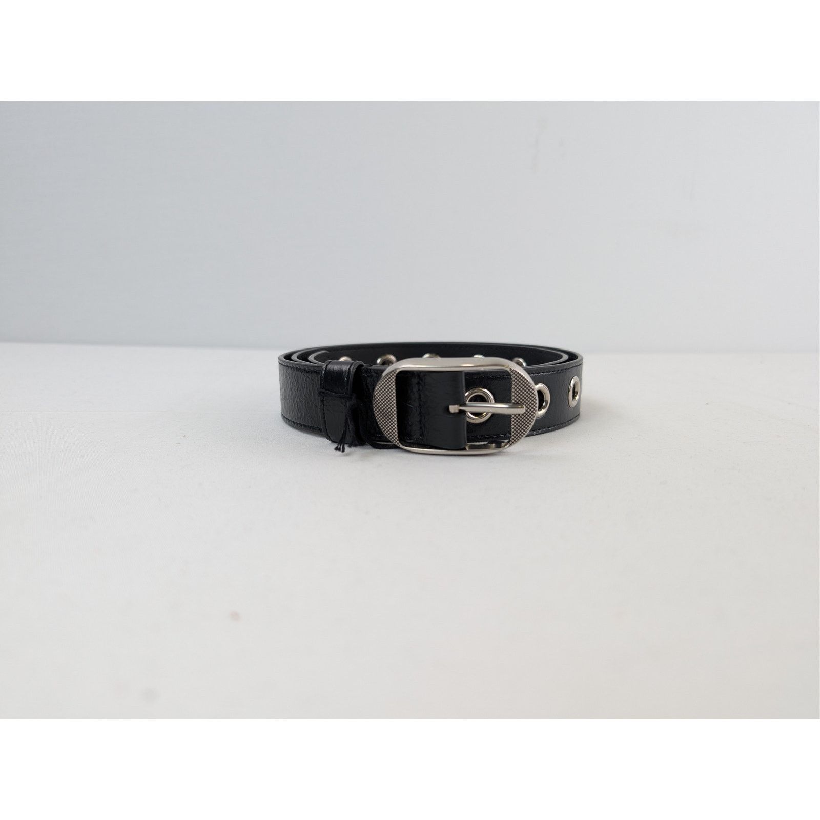 Balenciaga o1rshd1 Size: 90/ Le Cagole Embellished Crinkled Belt Black Size 36 - 2 Thumbnail