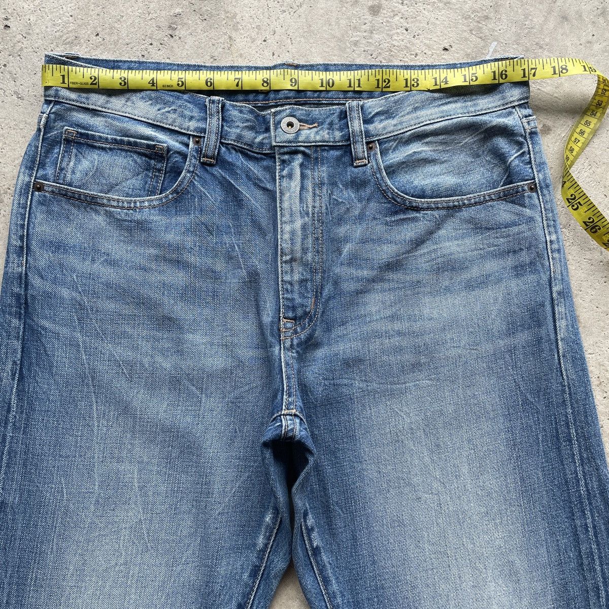 Japanese Brand W34x27.5 Vintage Japanese Denim Wash Faded Jeans Pants Size US 34 / EU 50 - 5 Thumbnail