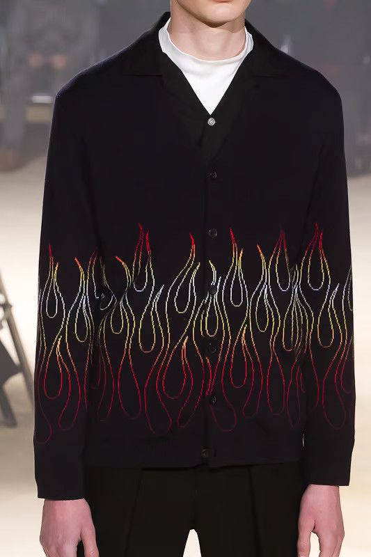 Lad Musician Lad Musician AW12 Flames Cardigan Black Size US S / EU 44-46 / 1 - 9 Thumbnail