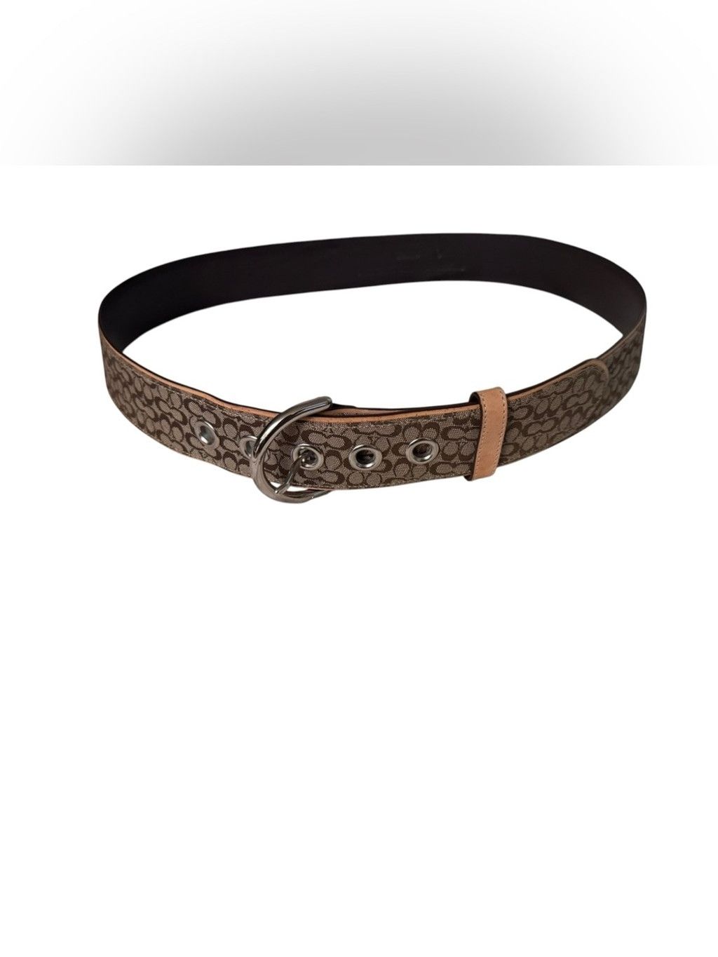 Coach Coach Signature Jacquard Canvas Wide Grommets Belt Size ONE SIZE - 6 Thumbnail
