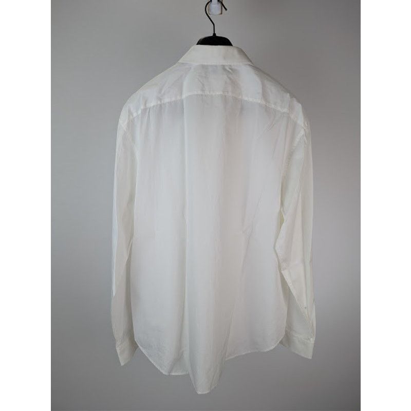 Gucci o1rshd1 Piece Dyed Popeline Over Boxy Shirt in Natural White Size US XL / EU 56 / 4 - 10 Thumbnail