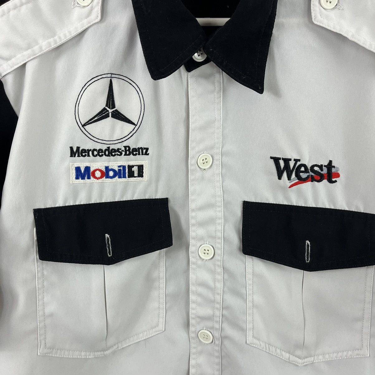 Mercedes-Benz Mercedes Benz Mobil 1 West Short Shirt Collared Size L Size US L / EU 52-54 / 3 - 5 Thumbnail