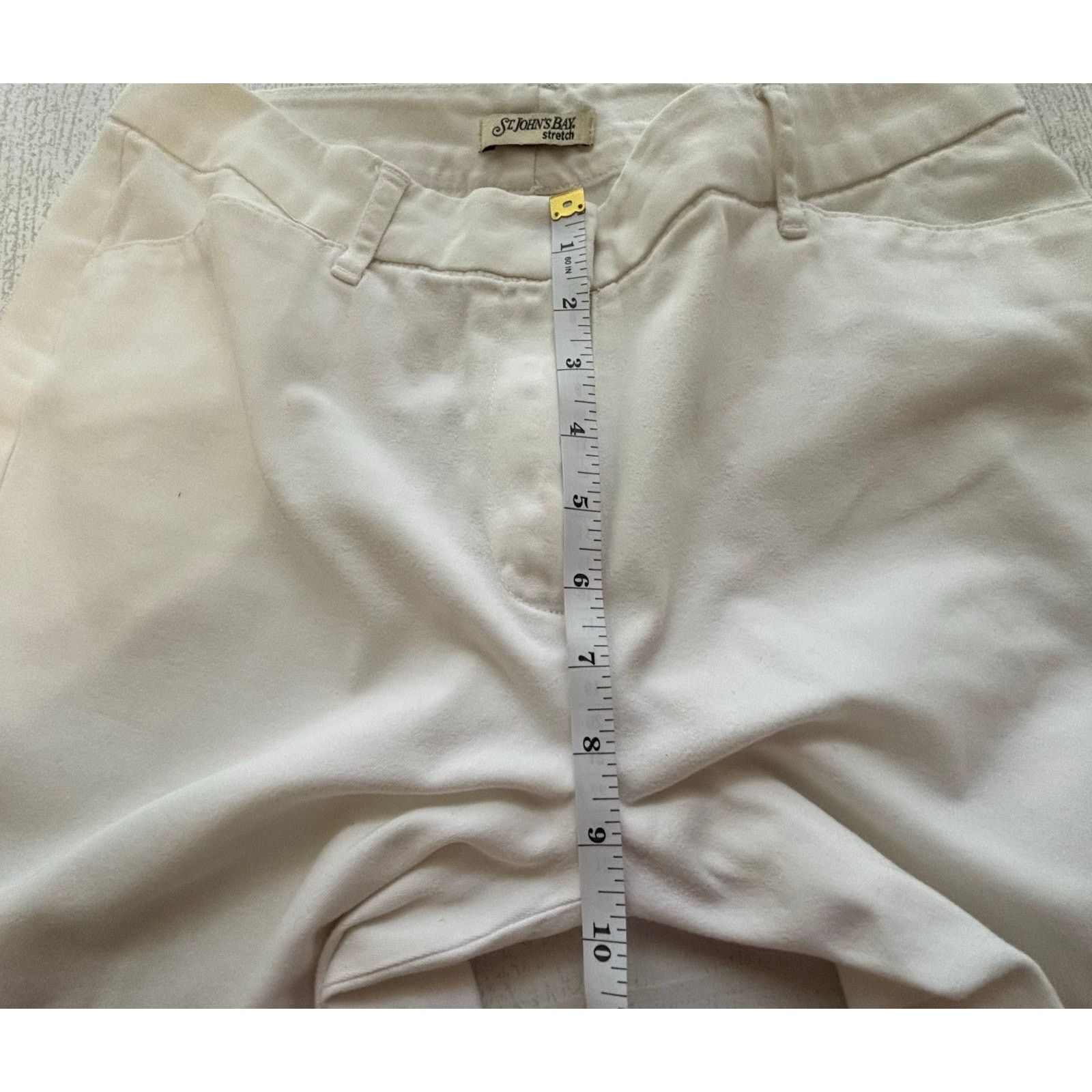 Other St Johns Bay White Capri Pants Stretch Size 6 Cotton Size 28" / US 6 / IT 42 - 3 Thumbnail