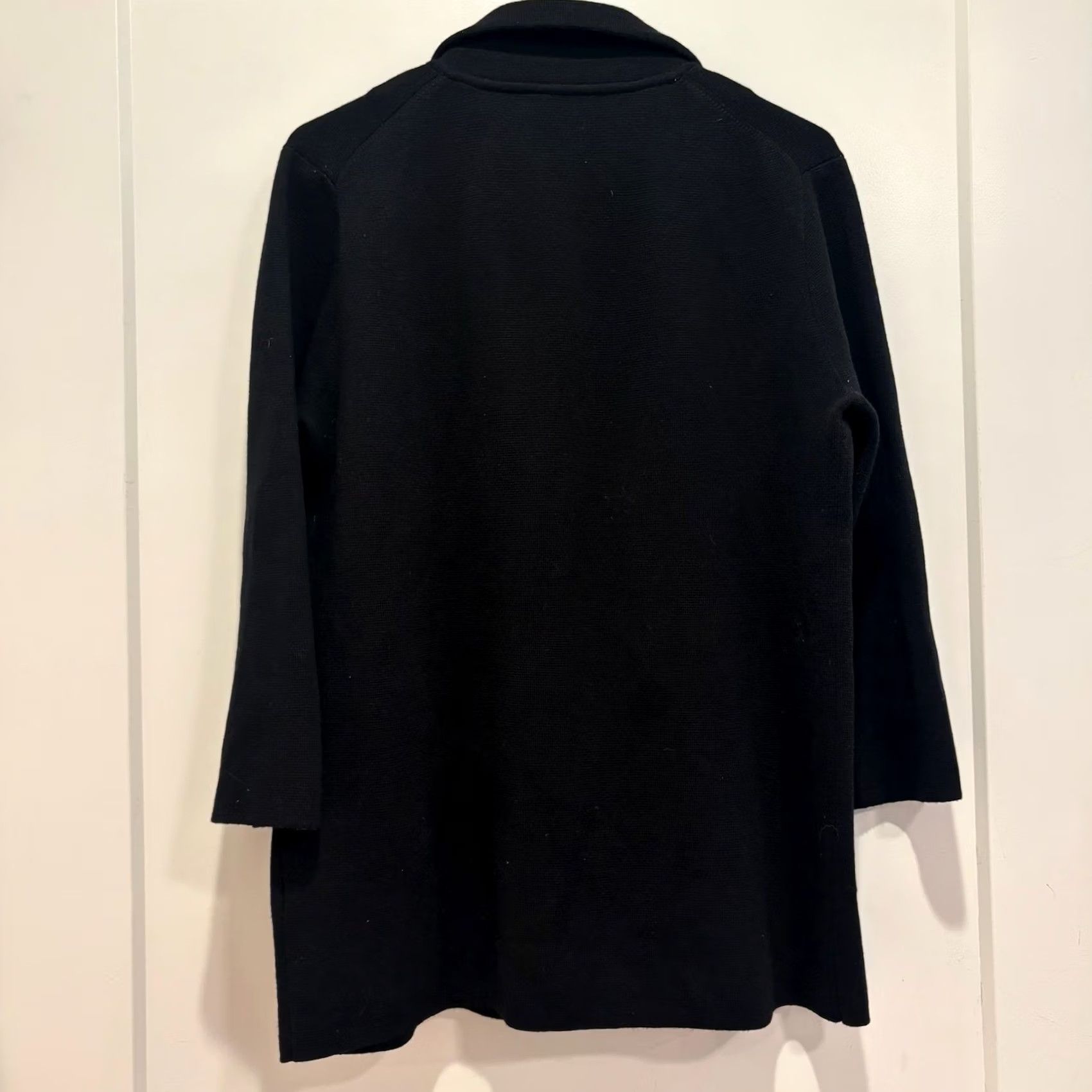 J.Crew J.Crew Womens Black Merino Wool Blend Sweater Blazer Jacket Small Size S / US 4 / IT 40 - 4 Thumbnail