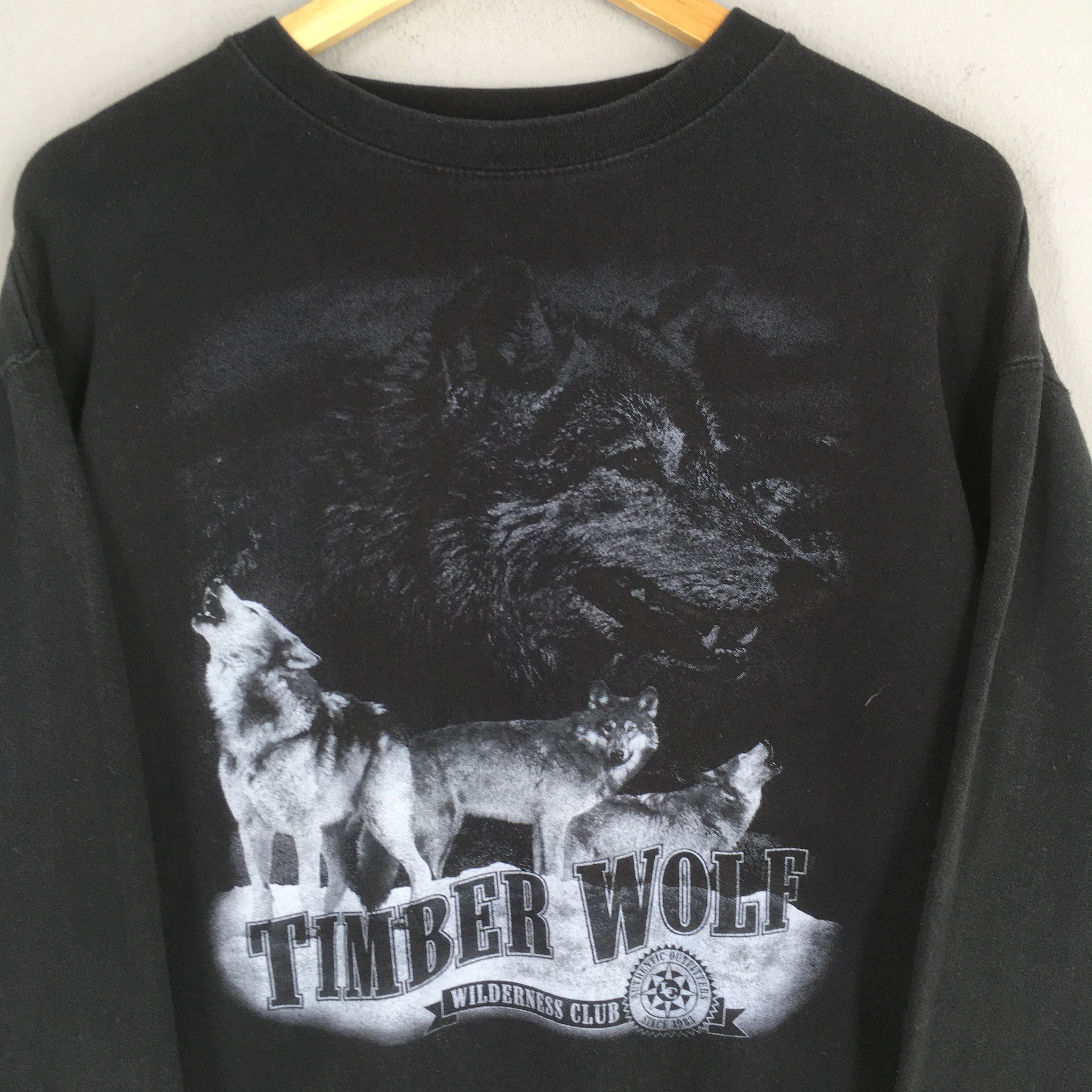 Habitat × Vintage Vintage 90s North American Timber Wolf Sweatshirt Mediu Size US M / EU 48-50 / 2 - 2 Thumbnail