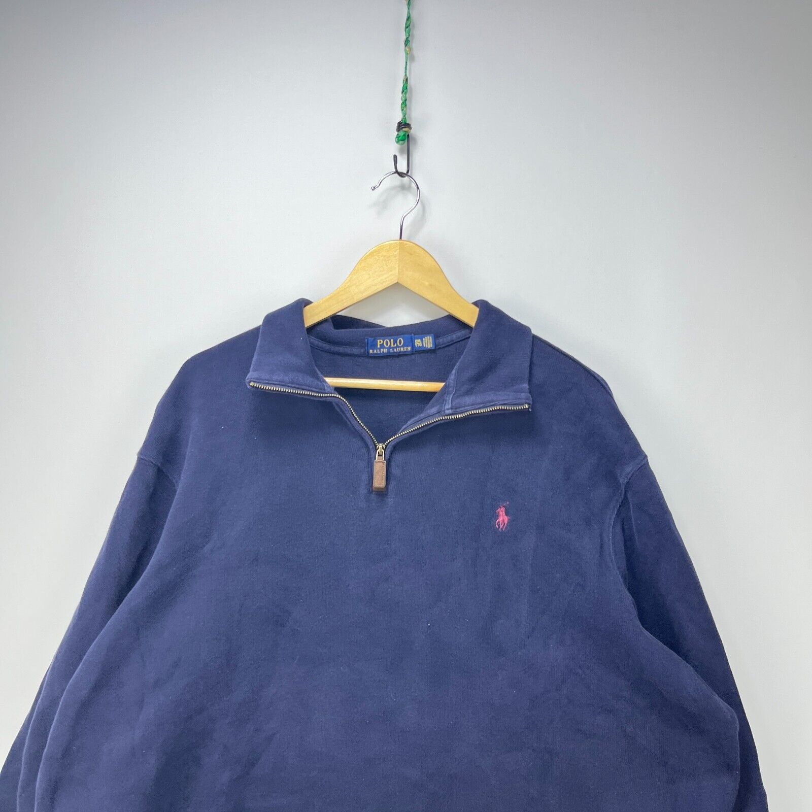 Polo Ralph Lauren × Vintage Vintage Polo Ralph Lauren Quarter Zip Pony Sweatshirt 2XL Size US XXL / EU 58 / 5 - 2 Thumbnail