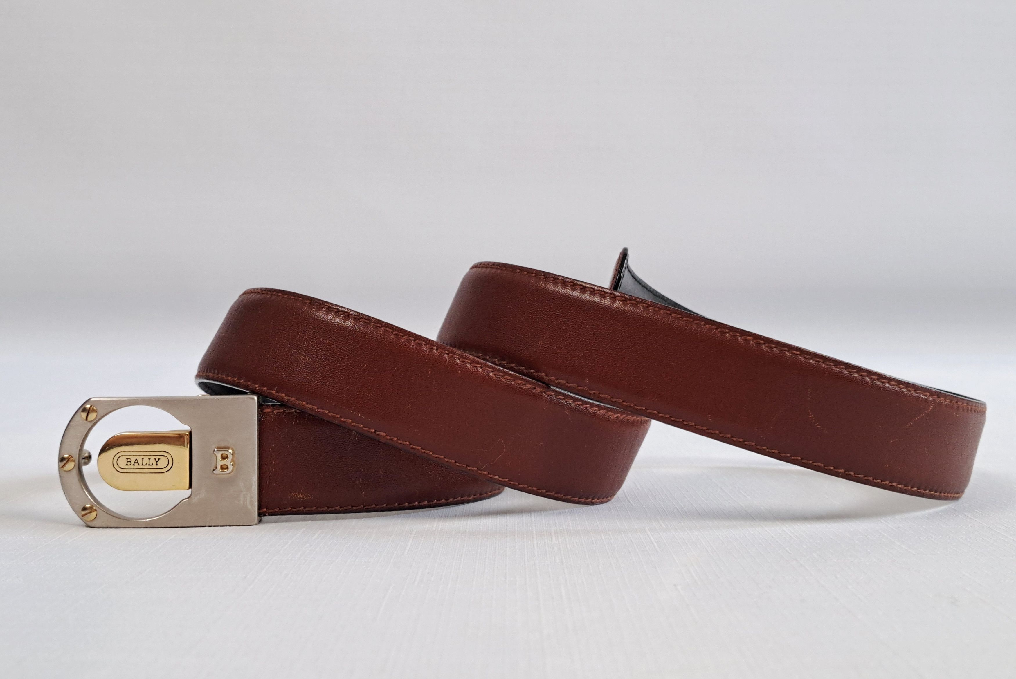 Bally × Vintage Vintage BALLY leather belt. Size ONE SIZE - 2 Thumbnail