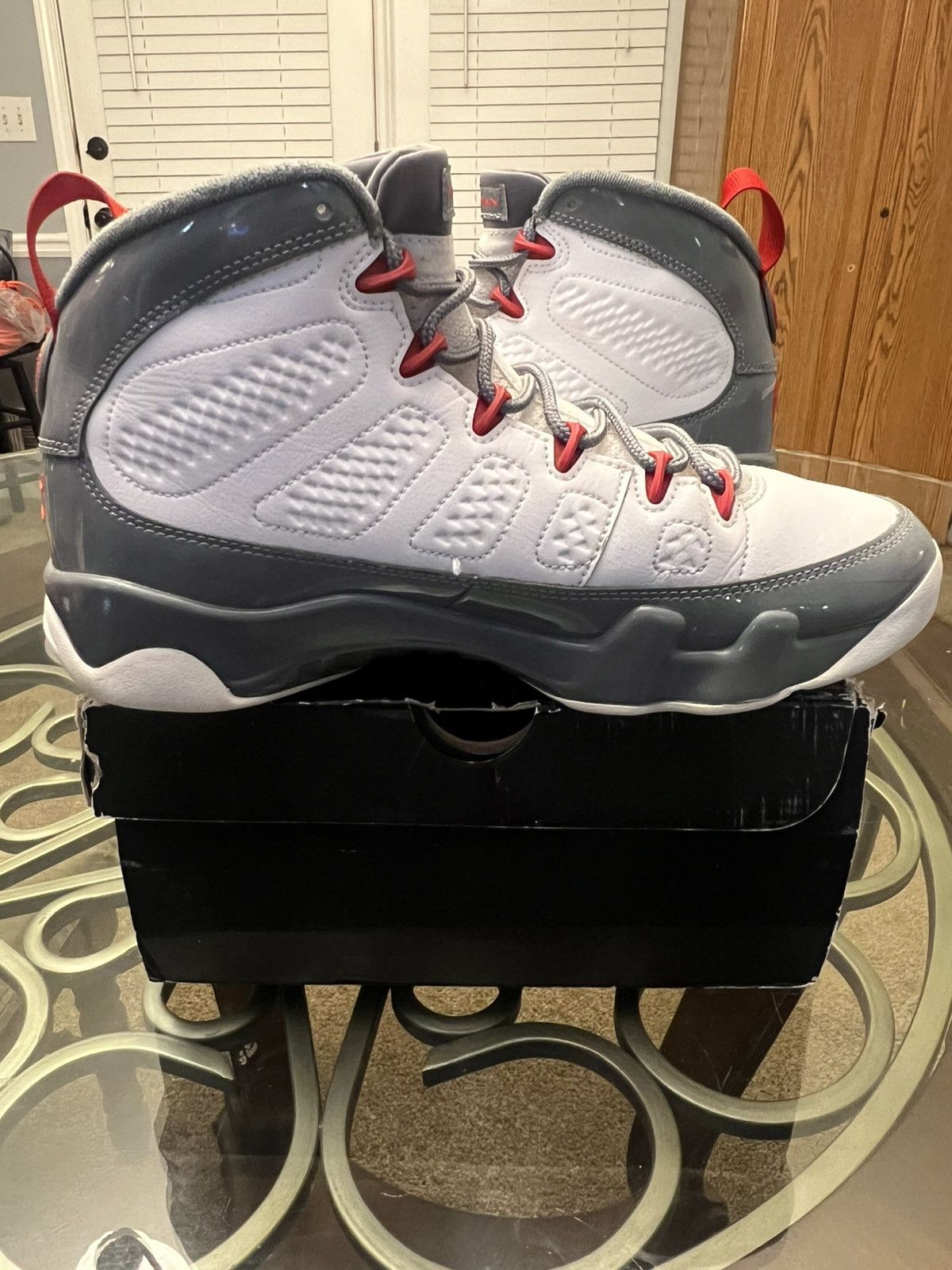 Jordan Brand Jordan 9 Retro Fire Red 2022 Size US 9.5 / EU 42-43 - 8 Thumbnail