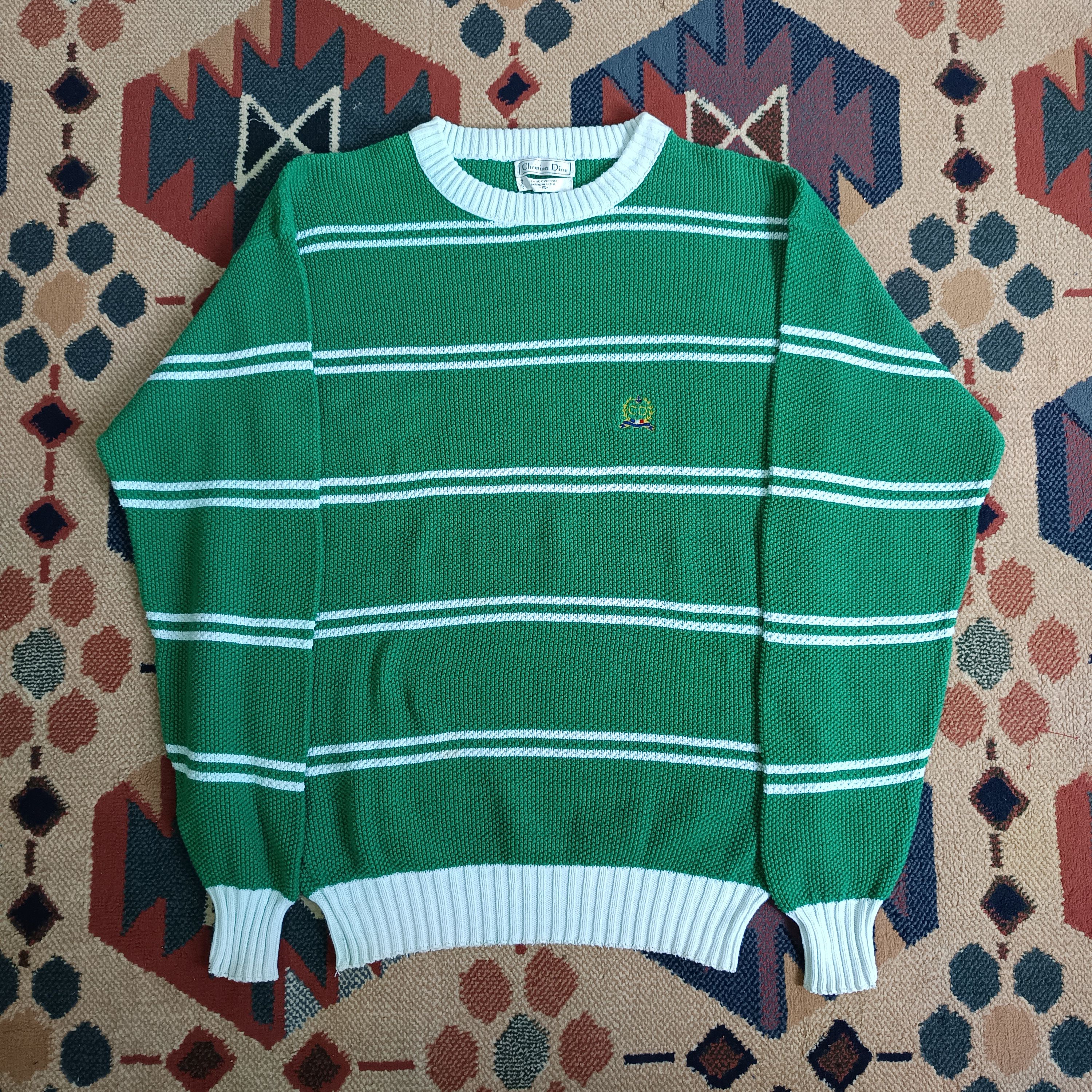 Christian Dior Monsieur Vintage Christian Dior Striped Sweatknitt Size US S / EU 44-46 / 1 - 1 Thumbnail